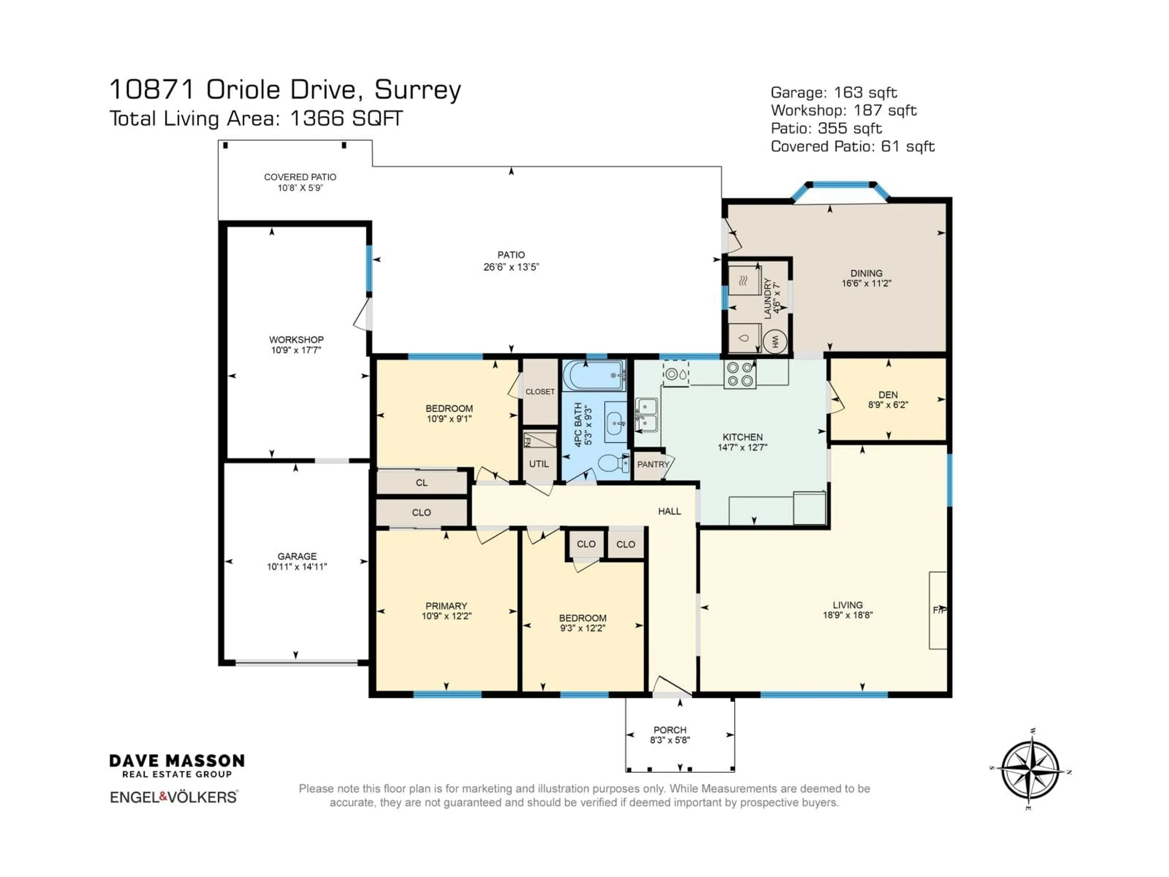 Floor plan for 10871 ORIOLE DRIVE, Surrey British Columbia V3R5A4