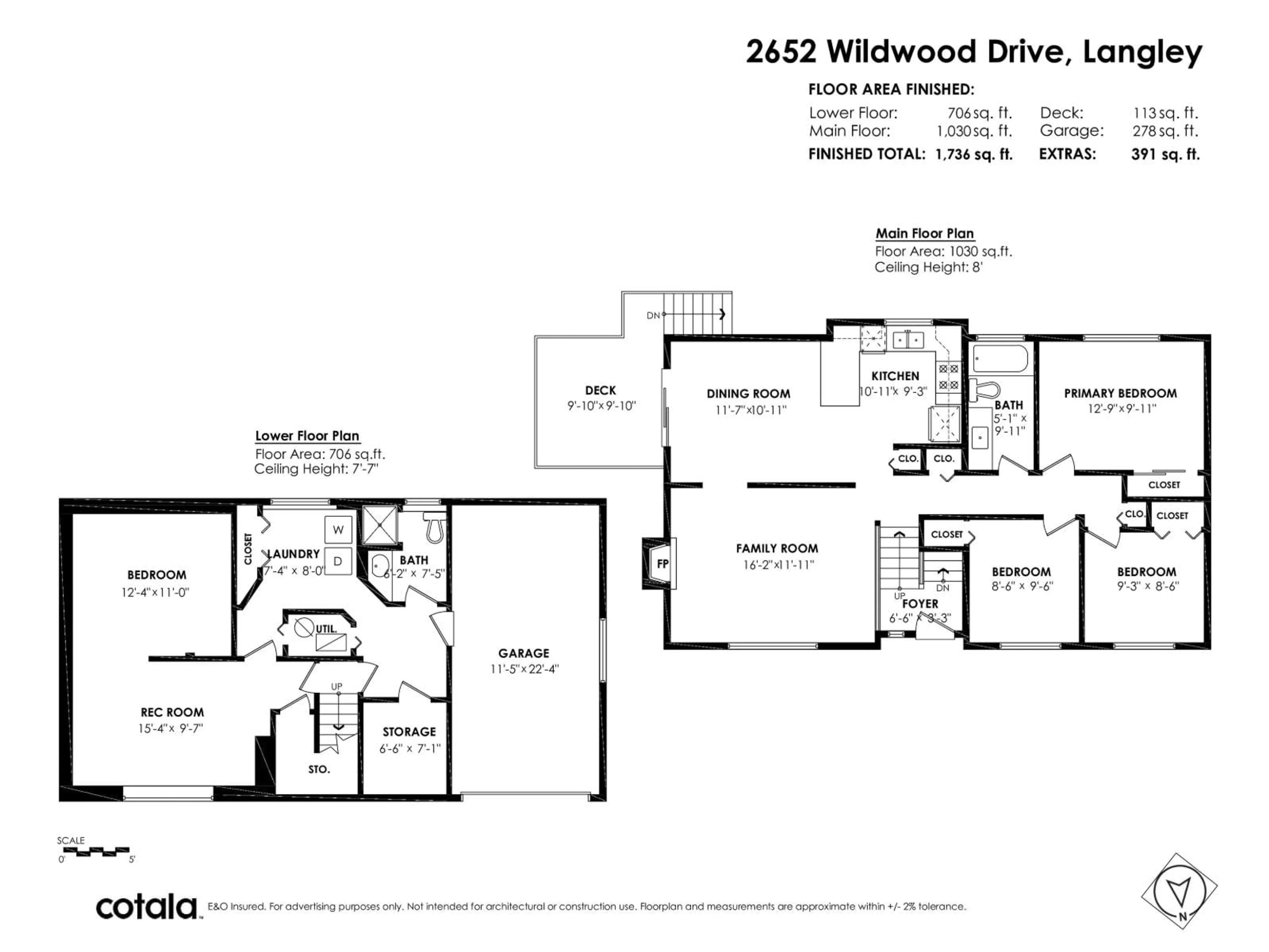 Floor plan for 2652 WILDWOOD DRIVE, Langley British Columbia V2Y1C5