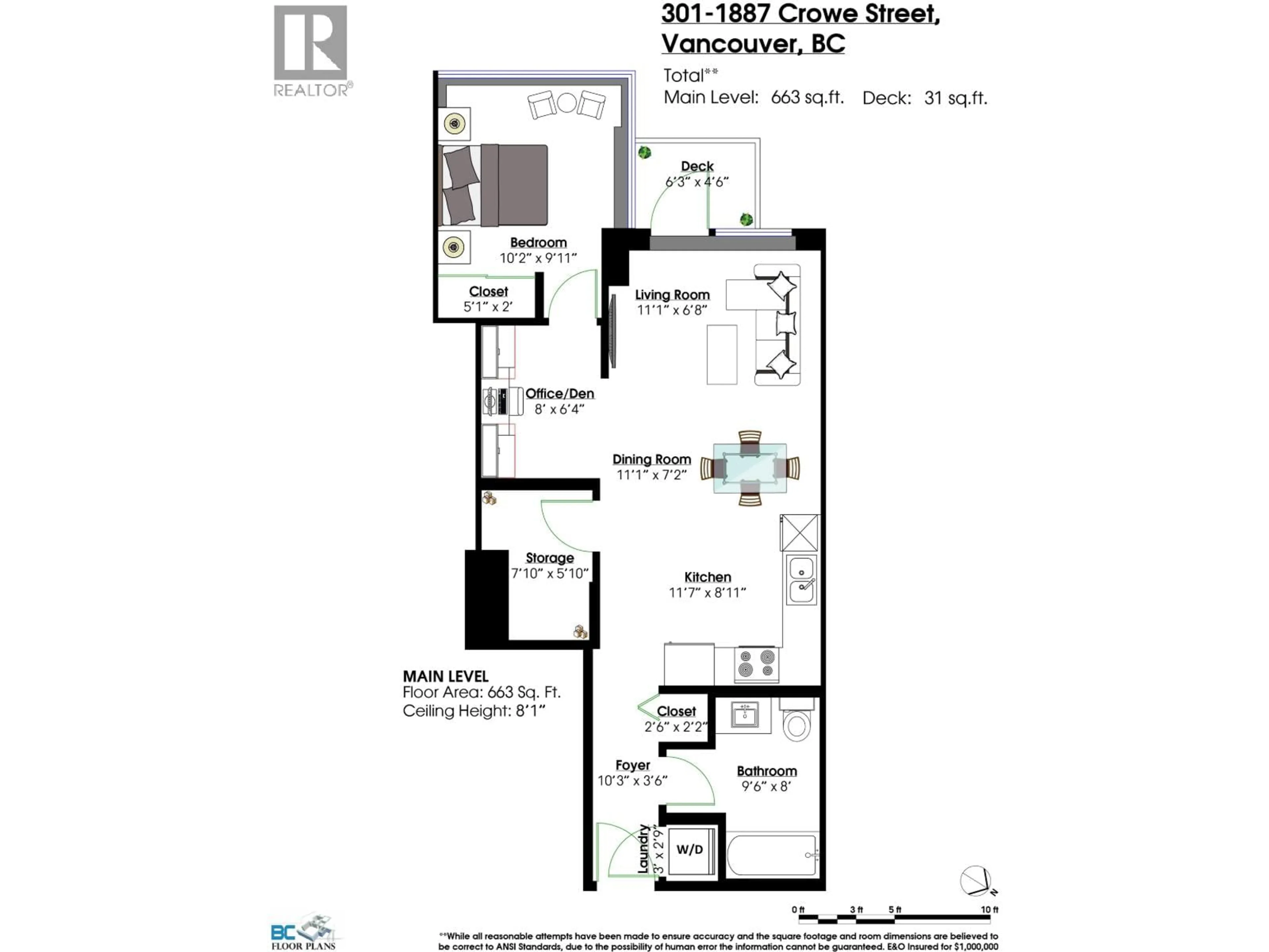 Floor plan for 301 - 1887 CROWE STREET, Vancouver British Columbia V5Y0B4