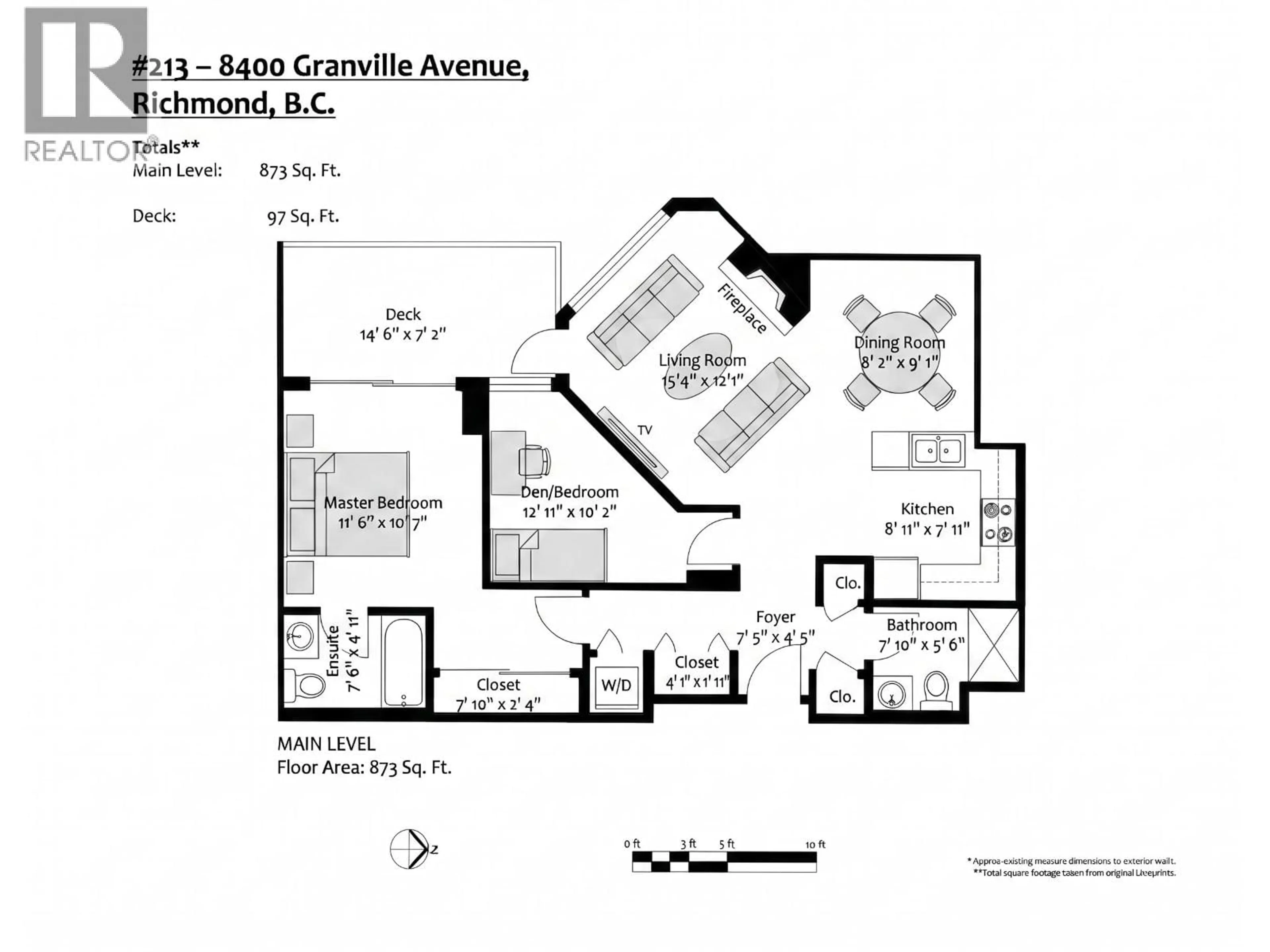 Floor plan for 213 - 8480 GRANVILLE AVENUE, Richmond British Columbia V6Y4E8