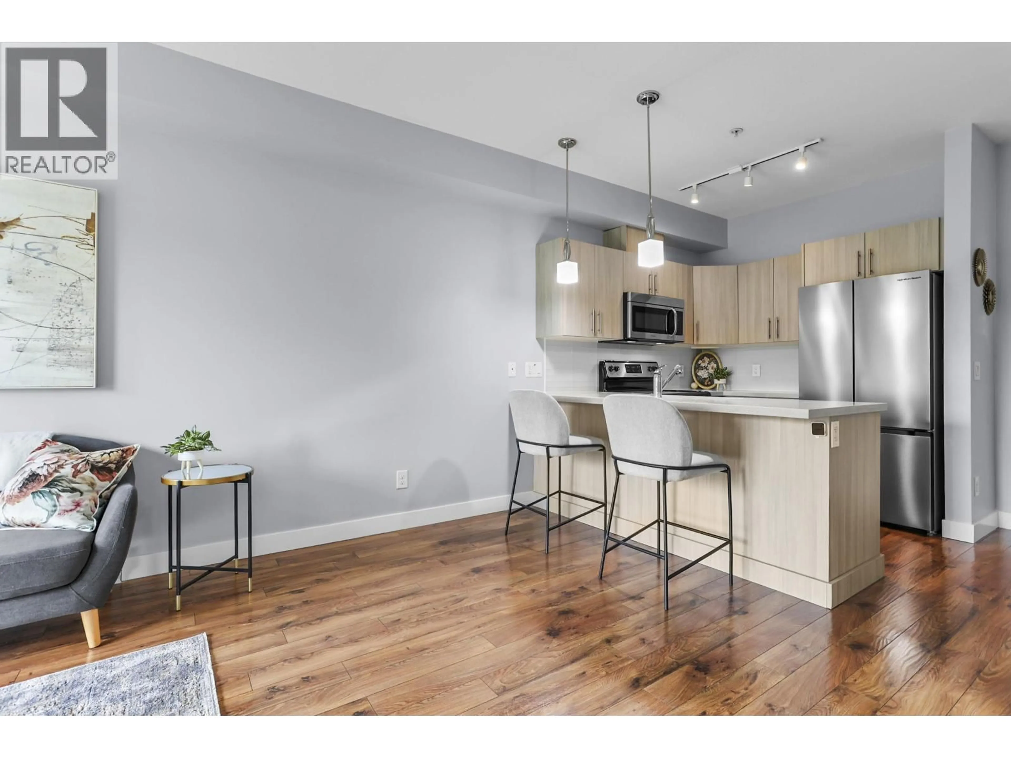 Open concept kitchen, wood/laminate floor for 211 - 12070 227 STREET, Maple Ridge British Columbia V2X9H2
