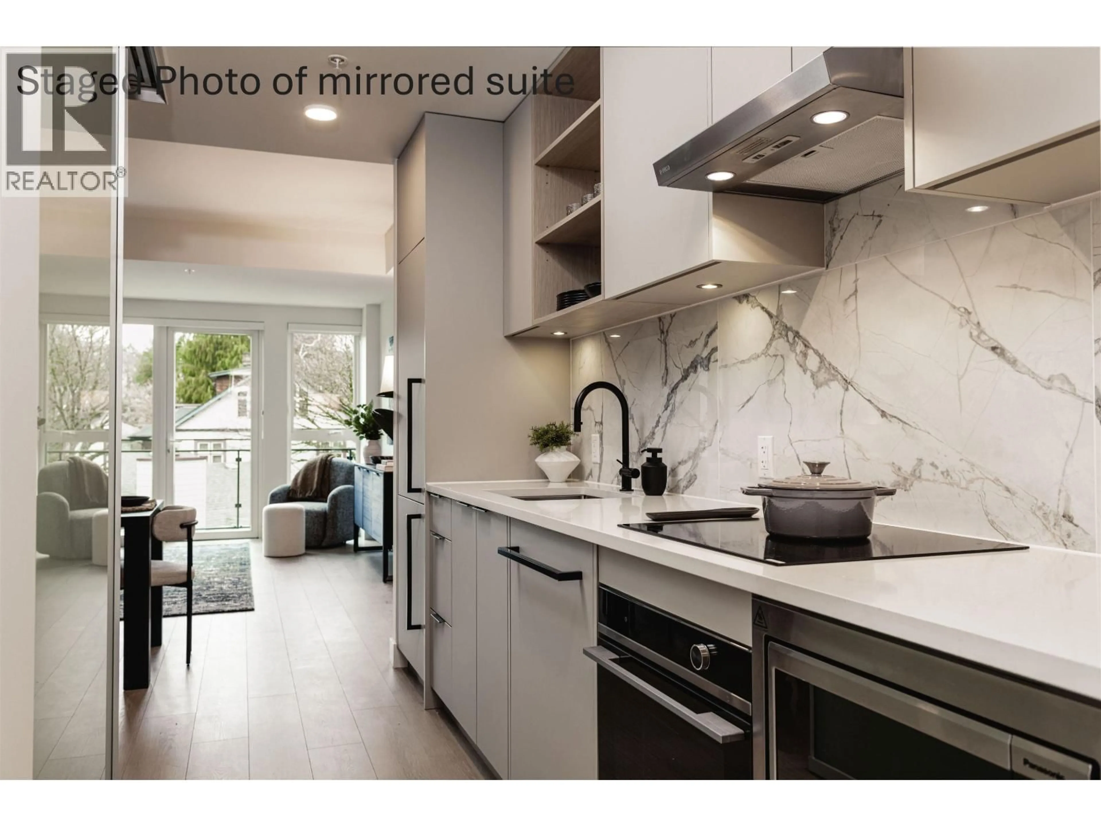 Contemporary kitchen, ceramic/tile floor for 420 - 422 3RD STREET, North Vancouver British Columbia V7L0K1