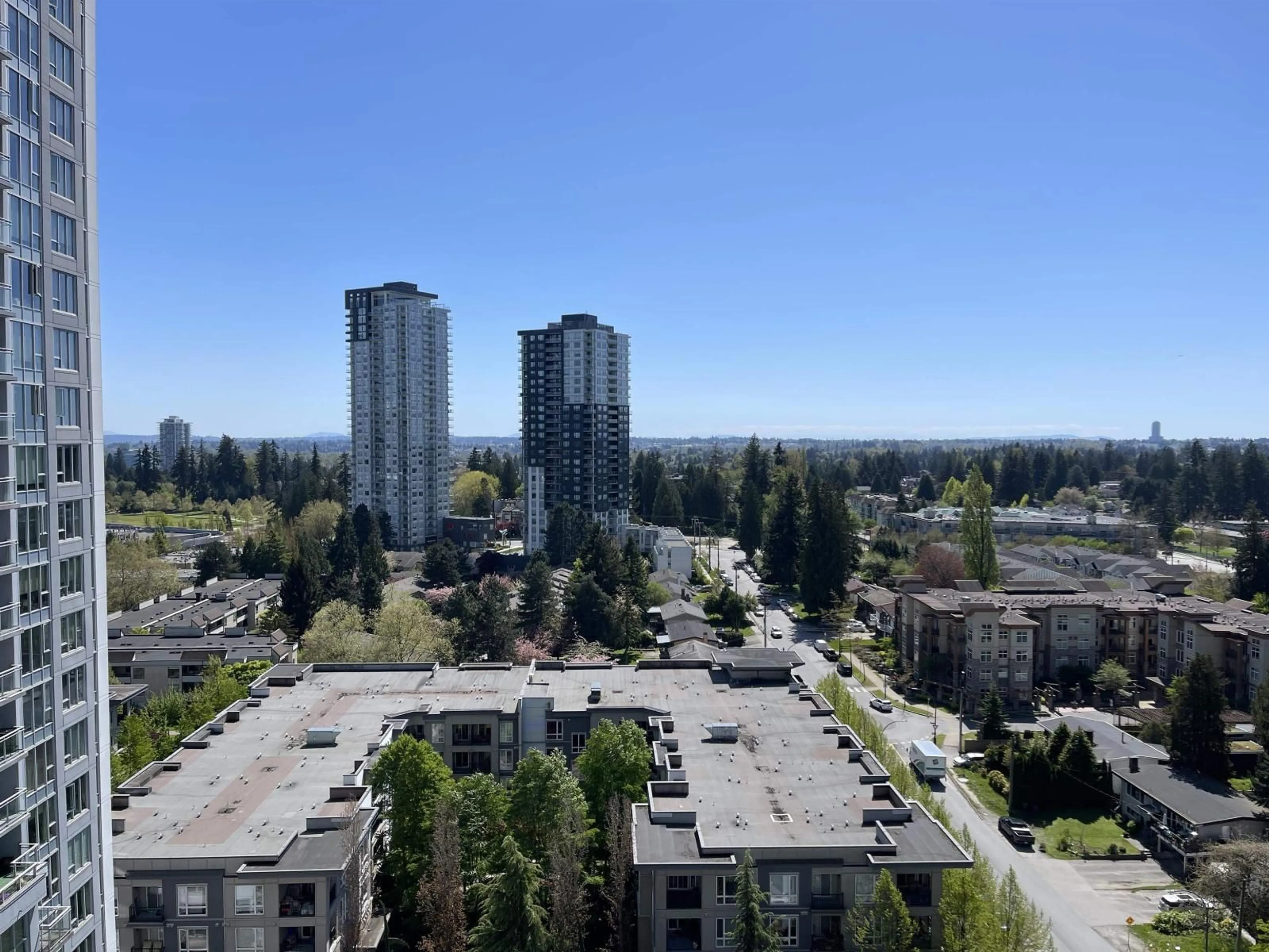 A pic from outside/outdoor area/front of a property/back of a property/a pic from drone, city buildings view from balcony for 1507 - 13308 CENTRAL AVENUE, Surrey British Columbia V3T0M4