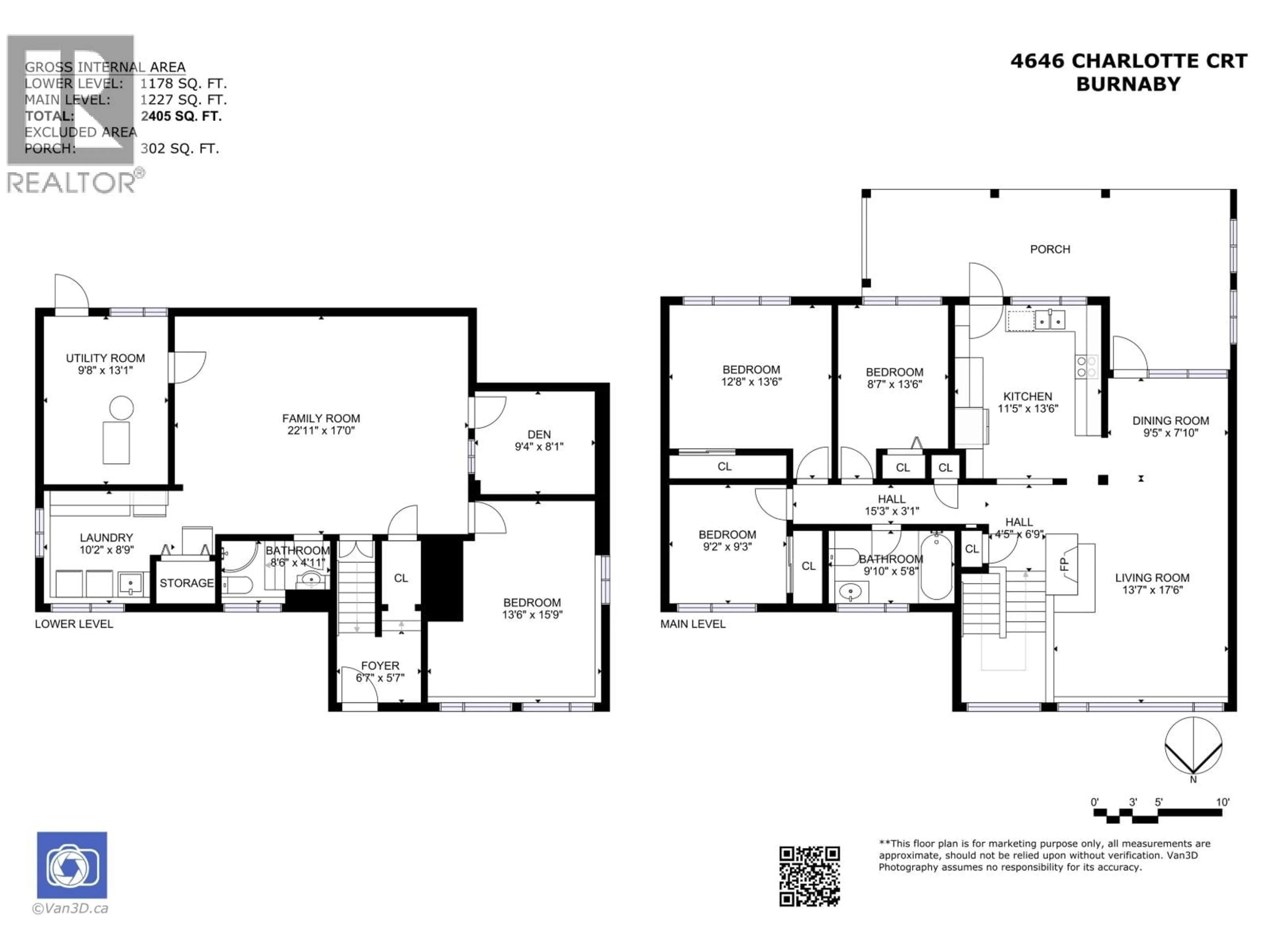 Floor plan for 4646 CHARLOTTE COURT, Burnaby British Columbia V5G2R8