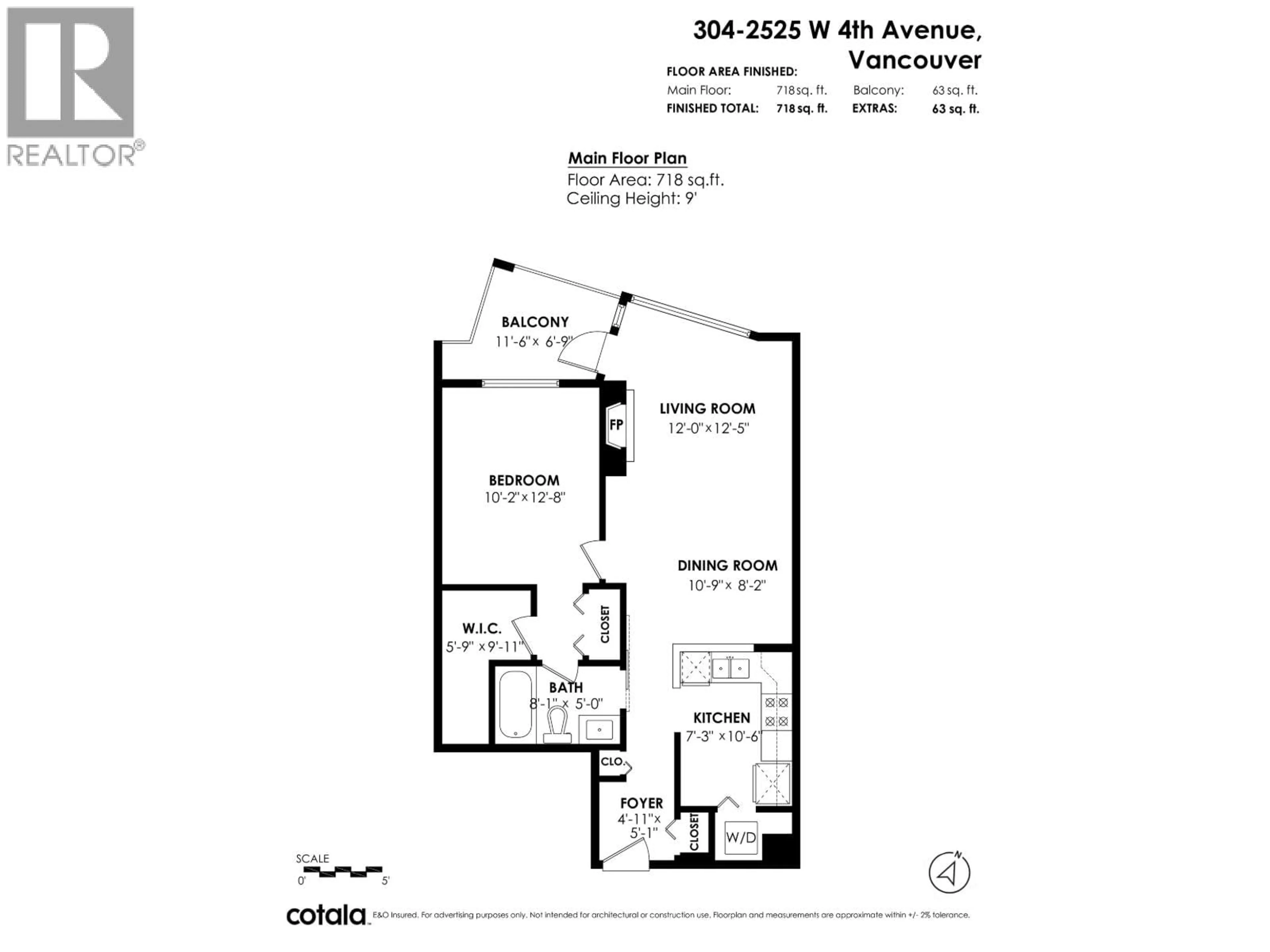 Floor plan for 304 - 2525 4TH AVENUE, Vancouver British Columbia V6K1P5