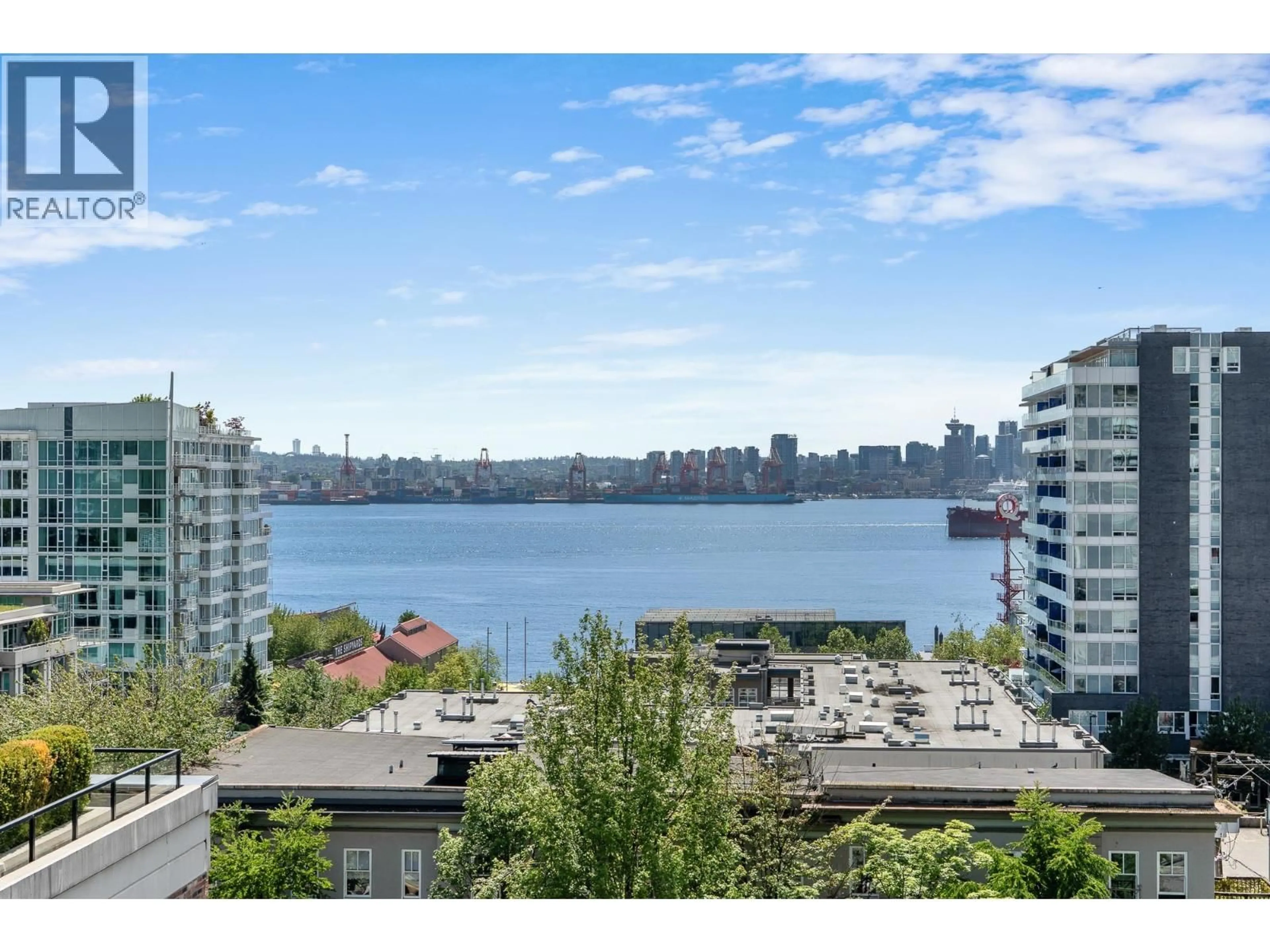 Patio, water/lake/river/ocean view for 411 - 105 2ND STREET, North Vancouver British Columbia V7M0E3