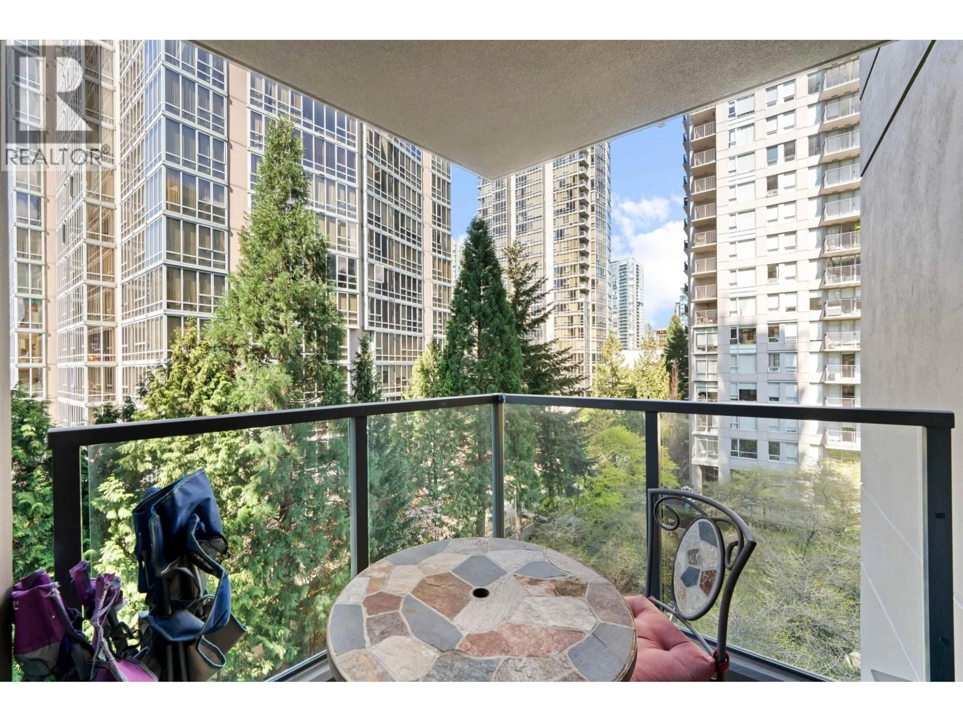 Balcony in the apartment, city buildings view from balcony for 601 - 989 BEATTY STREET, Vancouver British Columbia V6Z3C2