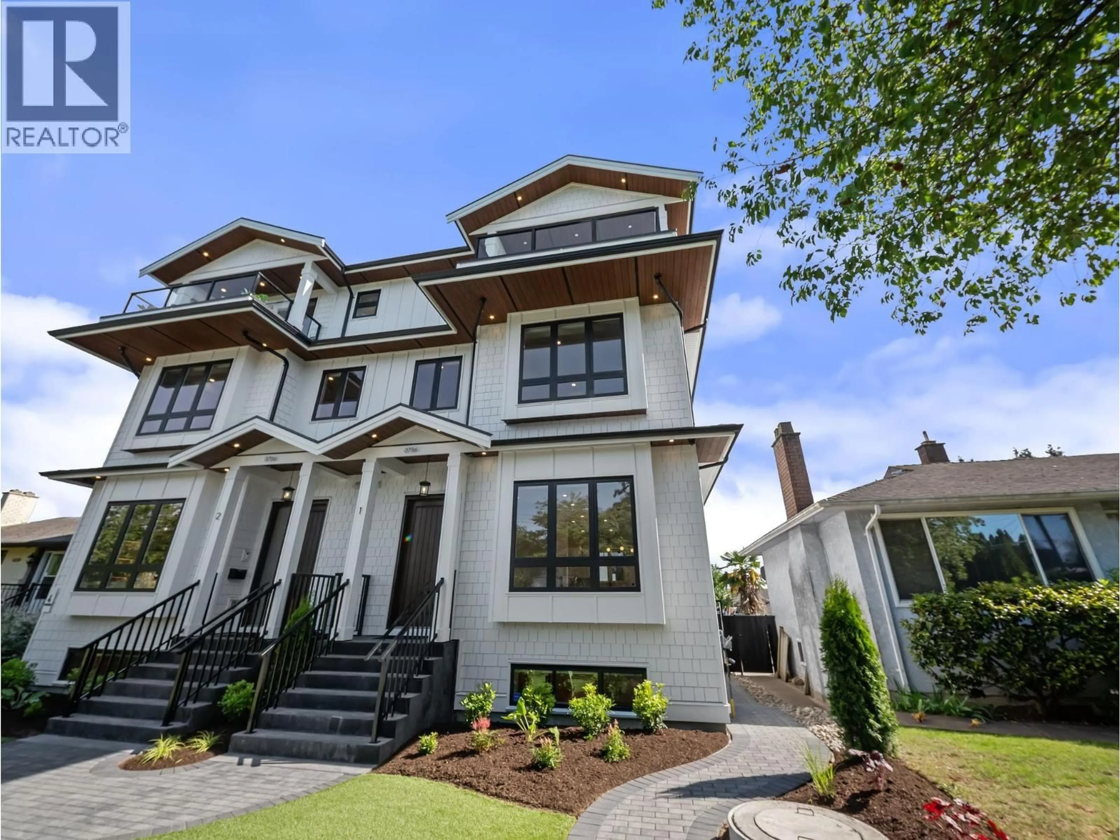 Home with brick exterior material, street for 2 - 3786 PETER STREET, Burnaby British Columbia V5J1N4