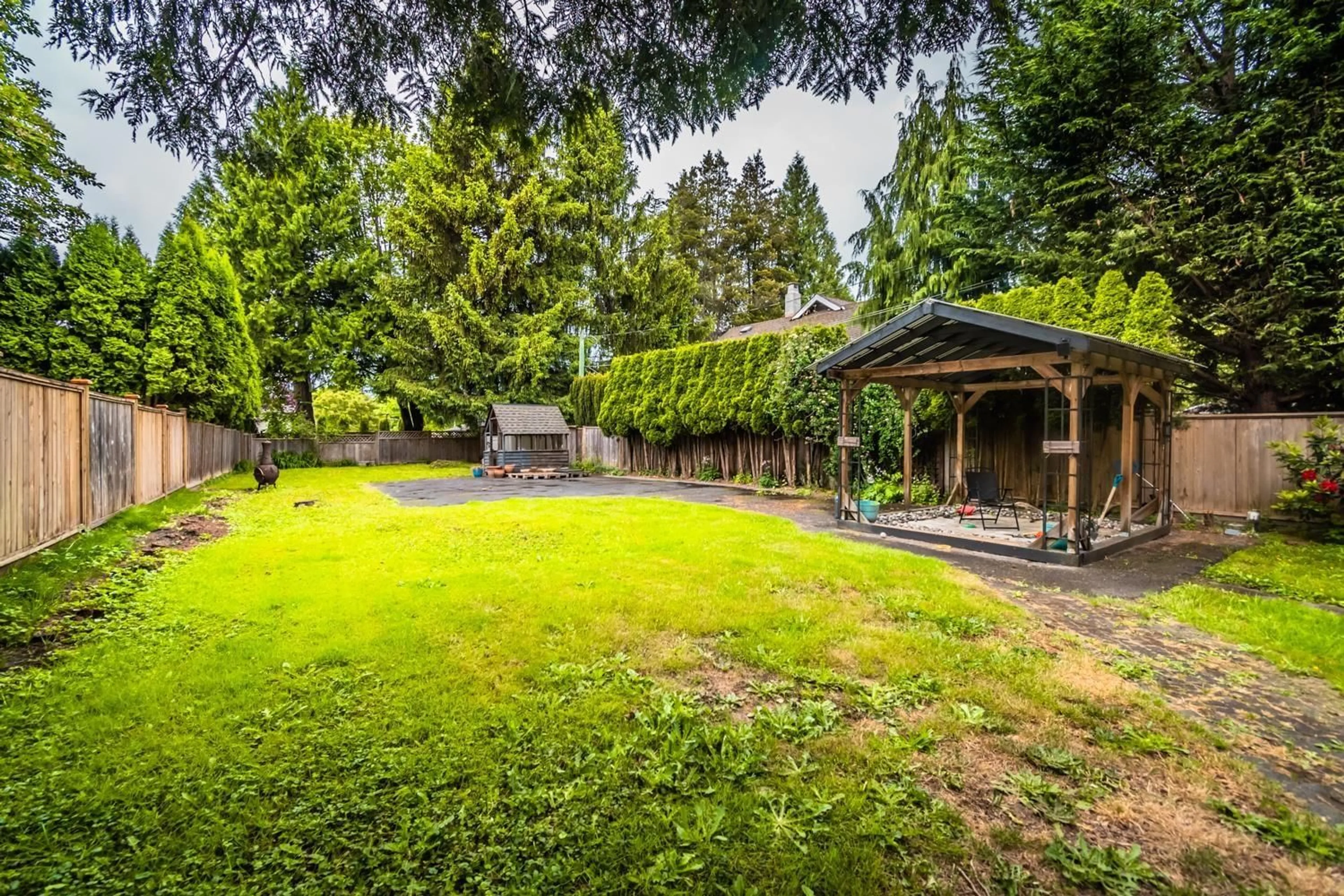 Patio, forest/trees view for 19881 48 AVENUE, Langley British Columbia V3A3L2