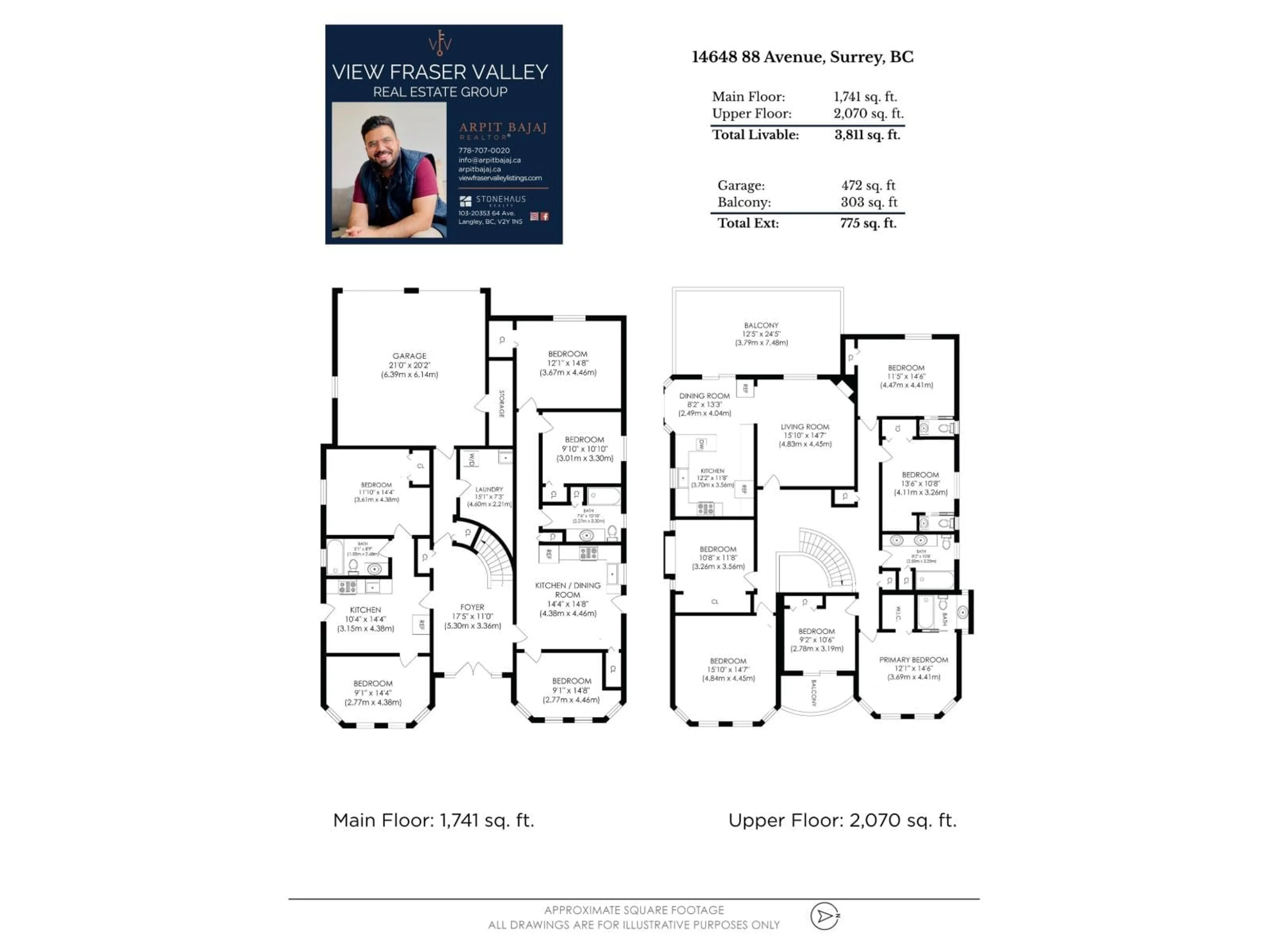 Floor plan for 14648 88 AVENUE, Surrey British Columbia V3S2S3