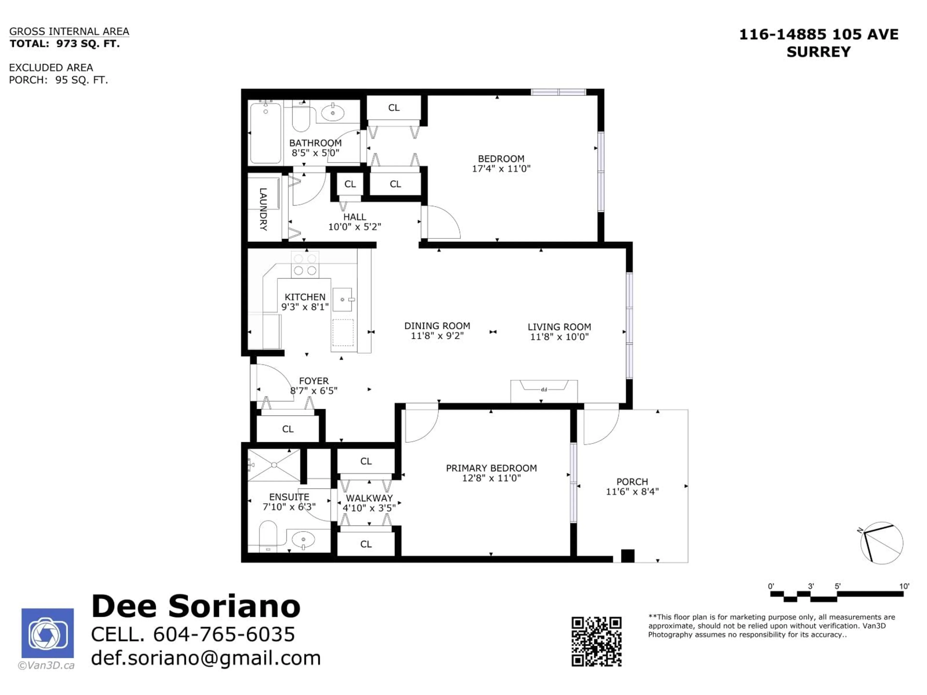 Floor plan for 116 - 14885 105 AVENUE, Surrey British Columbia V3R2V6