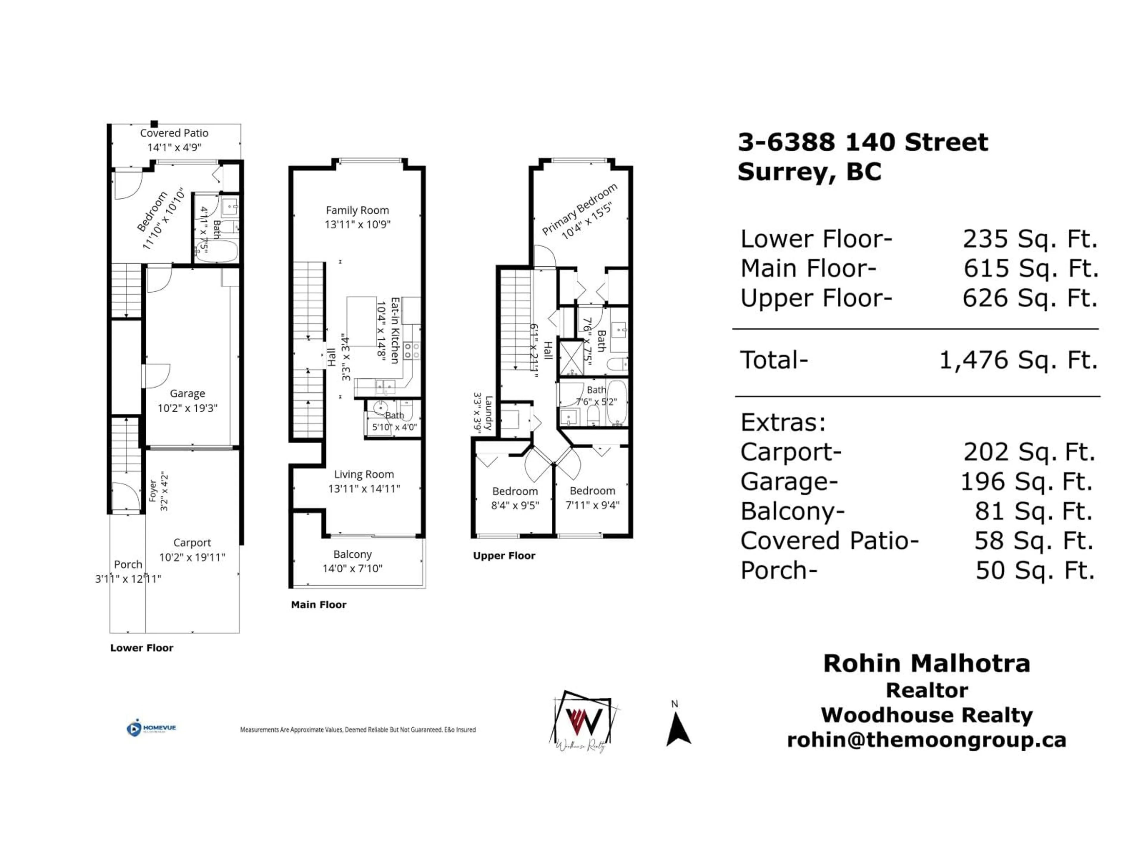 Floor plan for 3 - 6388 140 STREET, Surrey British Columbia V3W1Y8