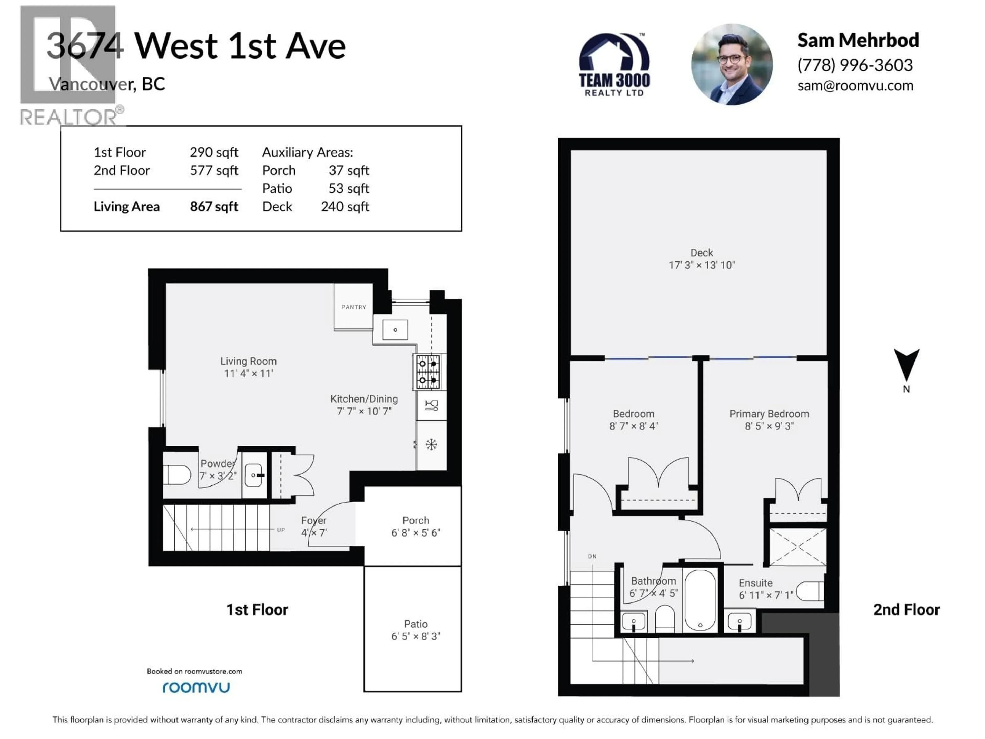 Floor plan for 3674 1ST AVENUE, Vancouver British Columbia V6R1H2