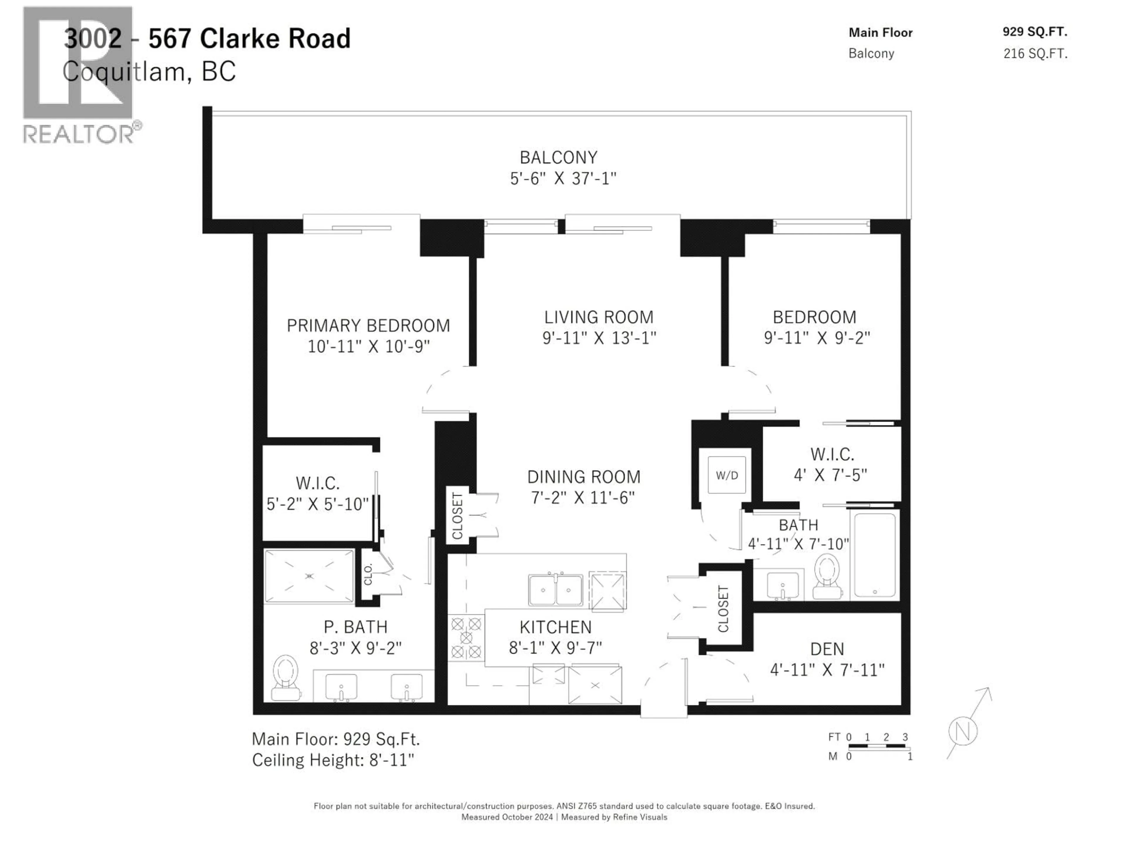 Floor plan for 3002 - 567 CLARKE ROAD, Coquitlam British Columbia V3J0K7