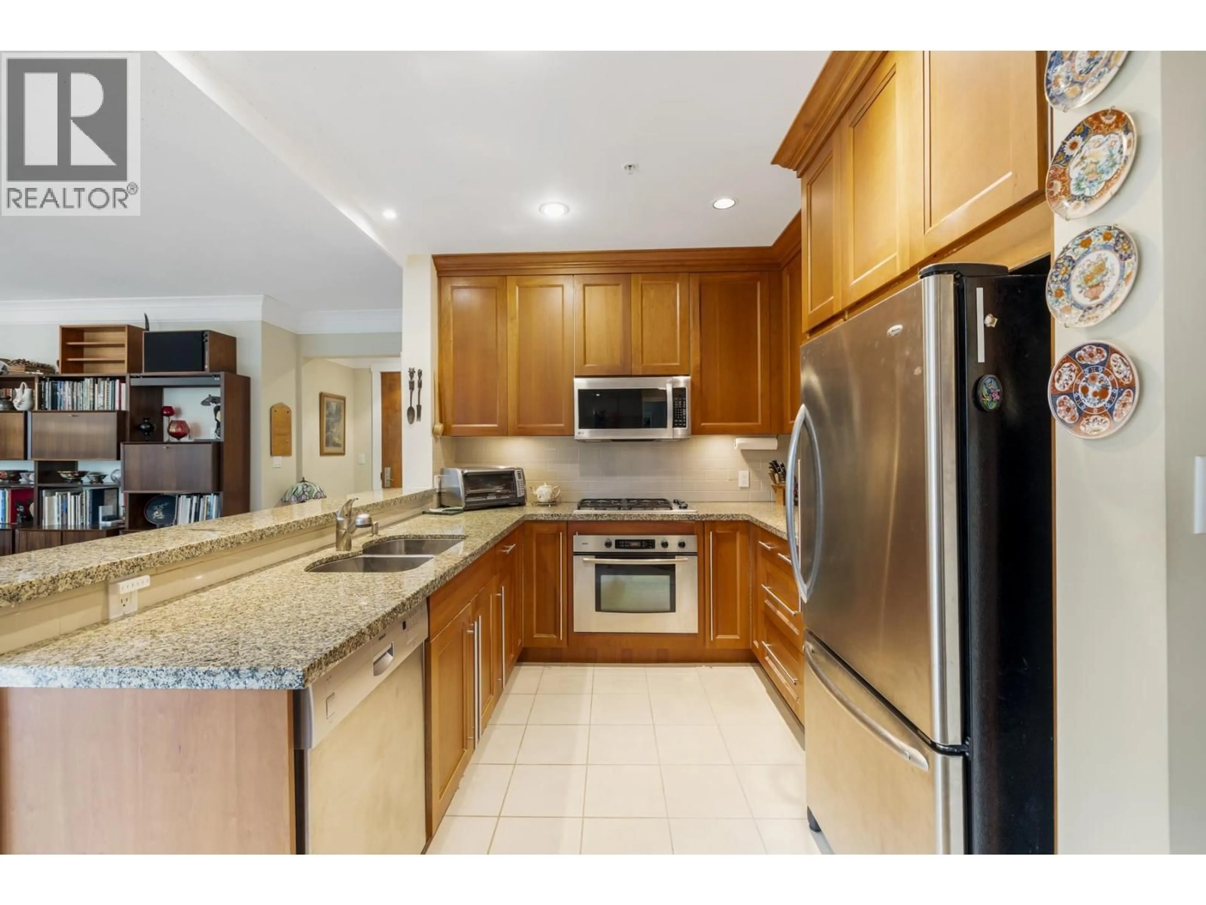 Standard kitchen, ceramic/tile floor for 304 - 4685 VALLEY DRIVE, Vancouver British Columbia V6J5M2