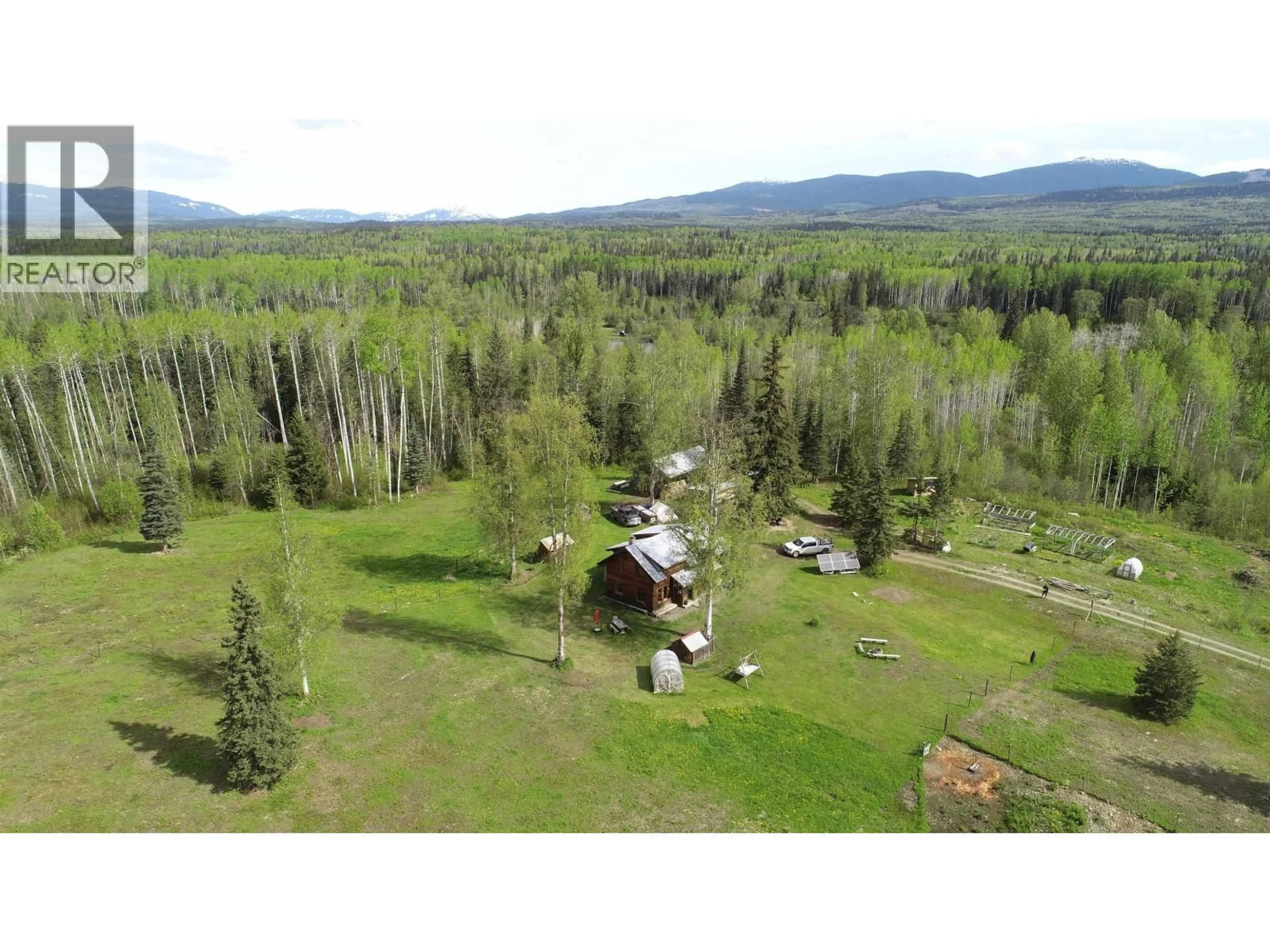 A pic from outside/outdoor area/front of a property/back of a property/a pic from drone, mountain view for 2242 POPLAR PARK ROAD, Hazelton British Columbia V0J1Y5