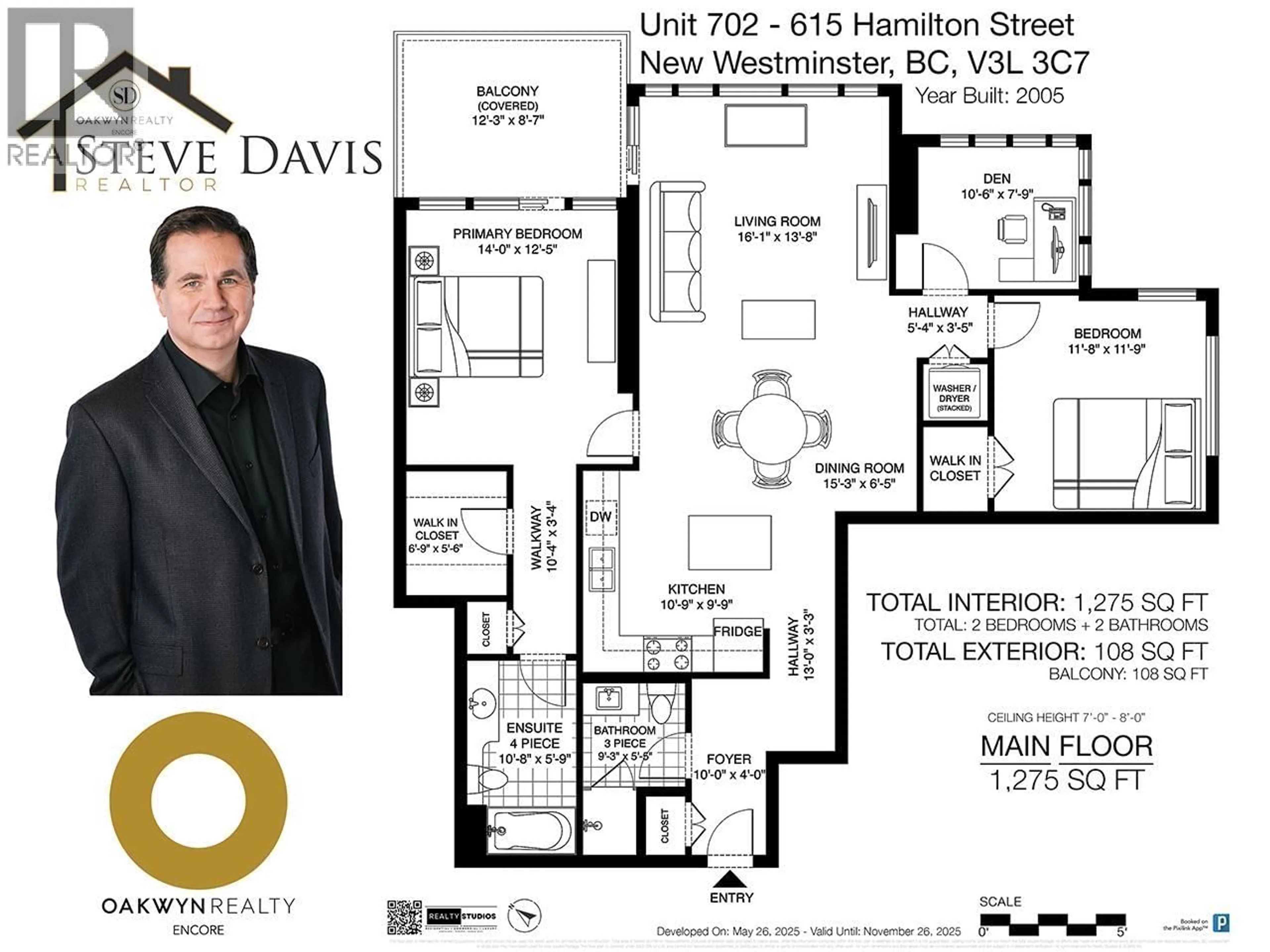 Floor plan for 702 - 615 HAMILTON STREET, New Westminster British Columbia V3M7A7