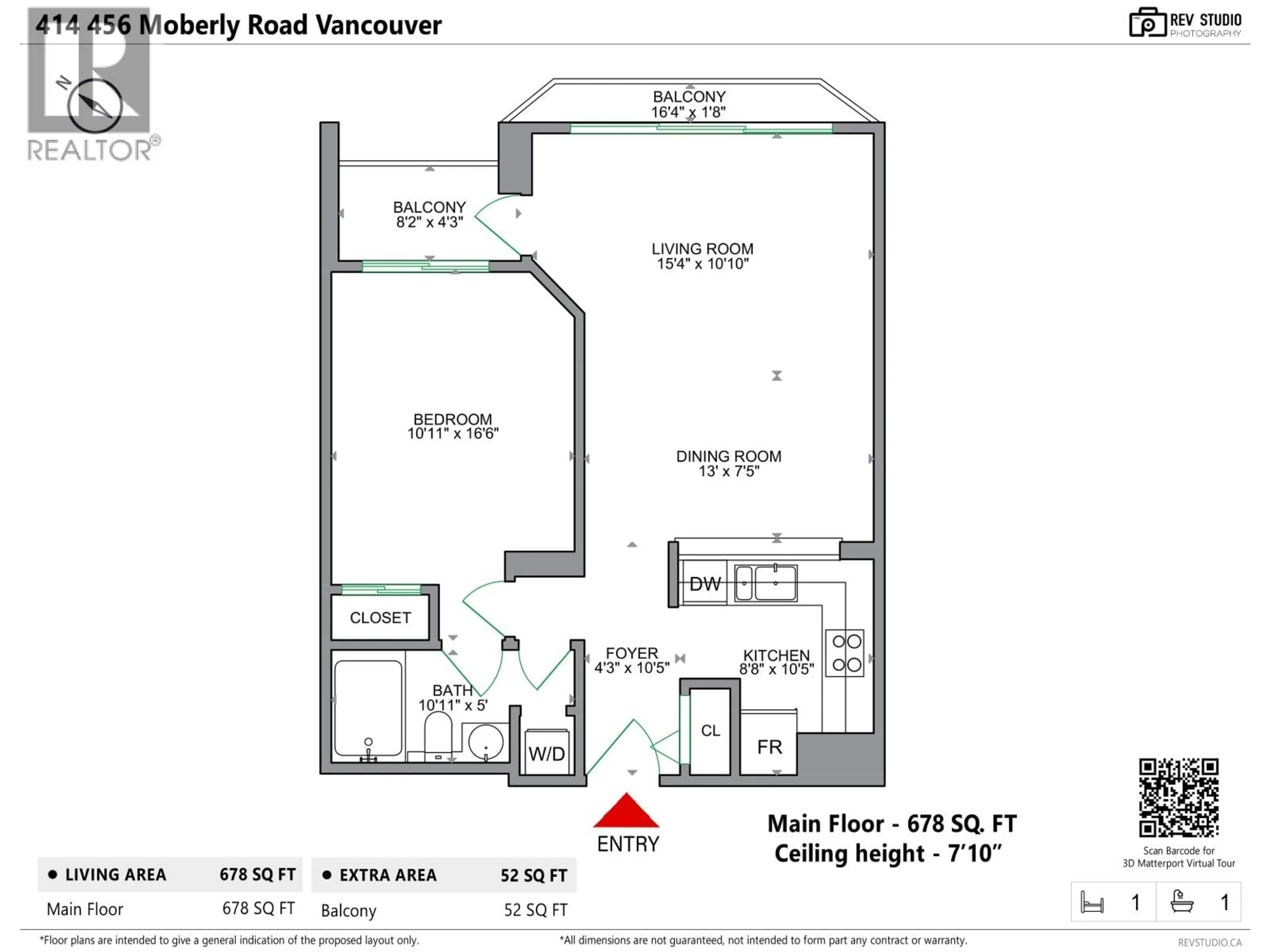 Floor plan for 414 - 456 MOBERLY ROAD, Vancouver British Columbia V5Z4L7