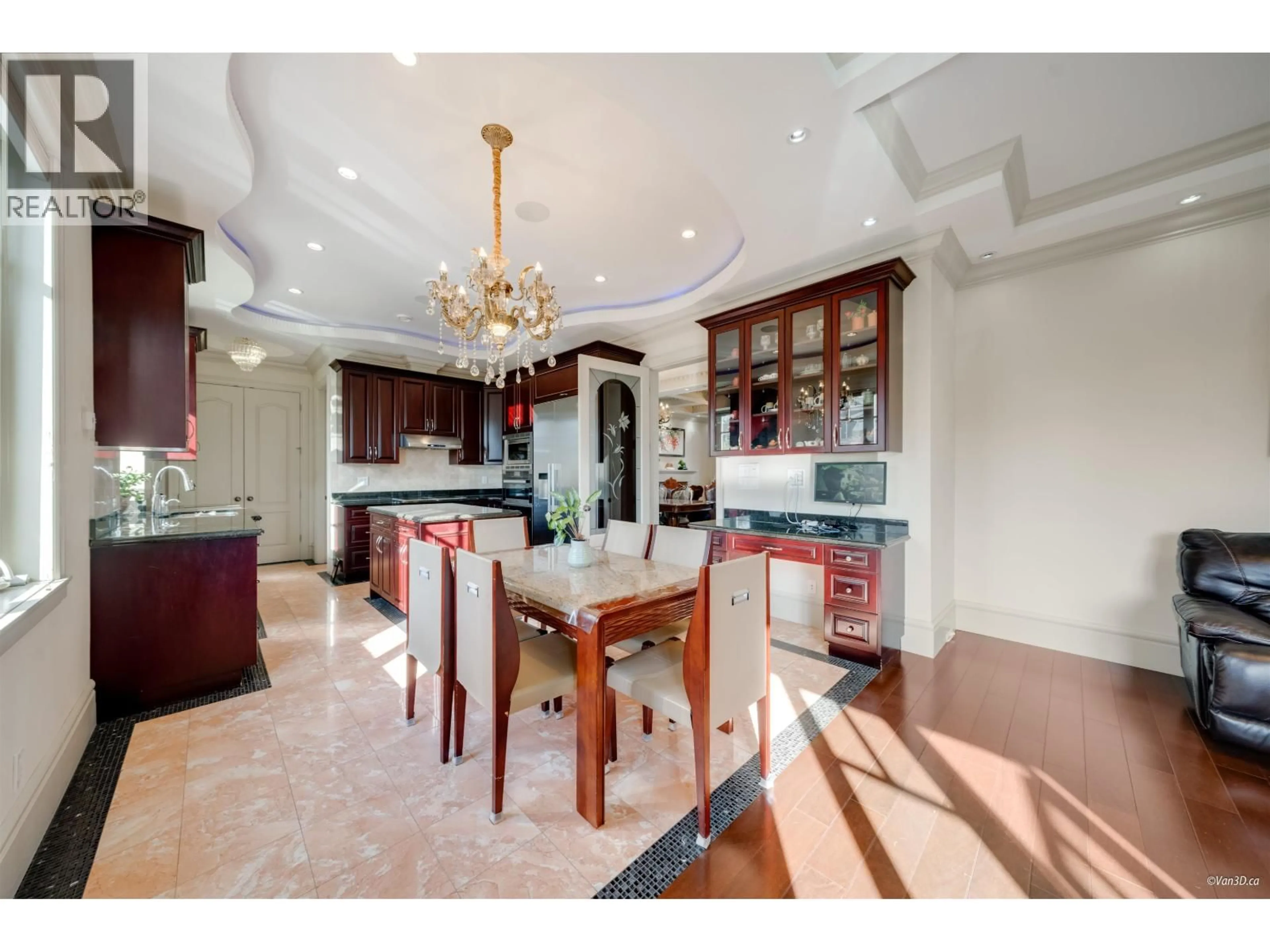 Open concept kitchen, ceramic/tile floor for 6633 NEAL STREET, Vancouver British Columbia V6P3N4