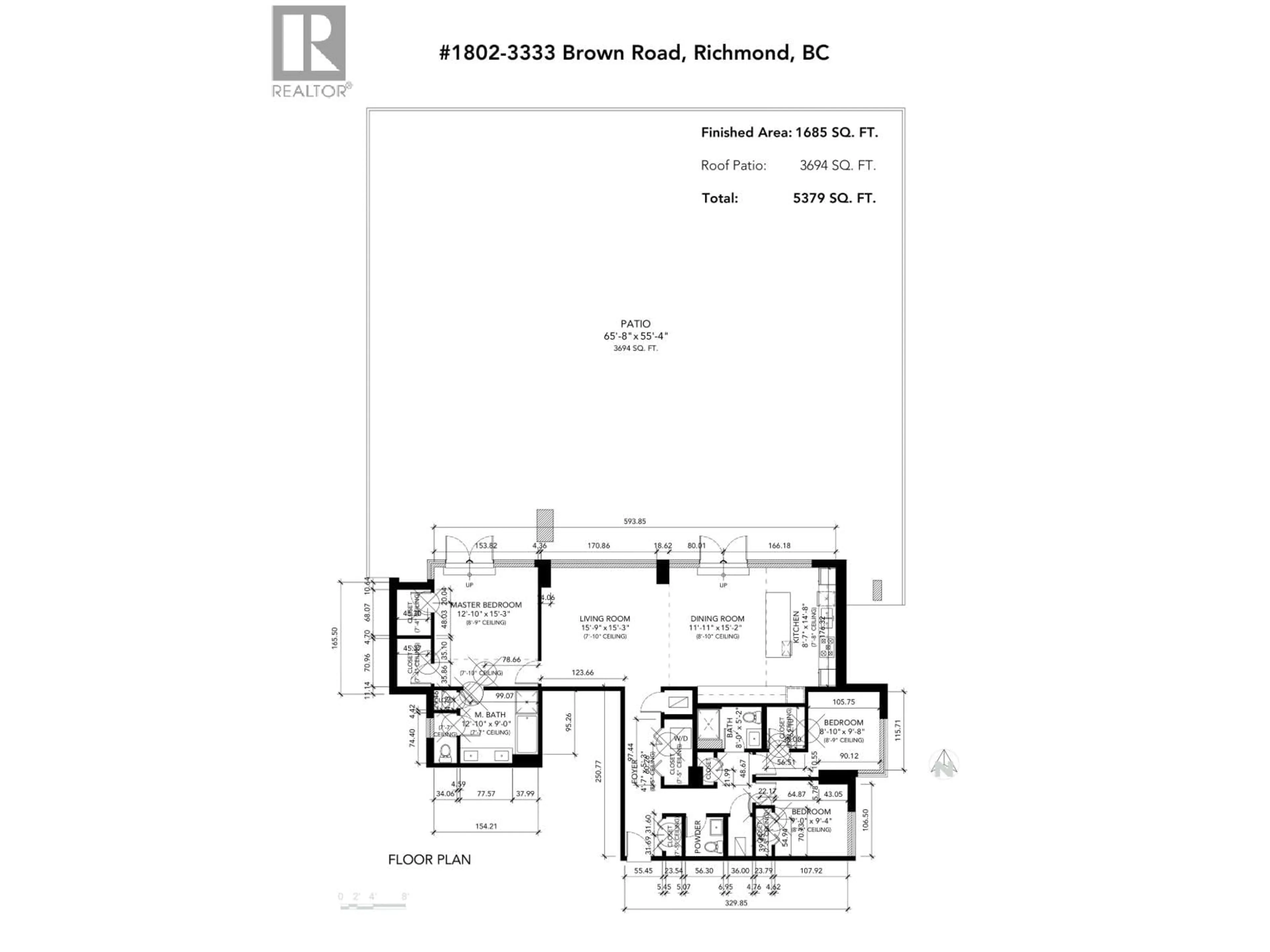 Floor plan for 1802 - 3333 BROWN ROAD, Richmond British Columbia V6X0P6