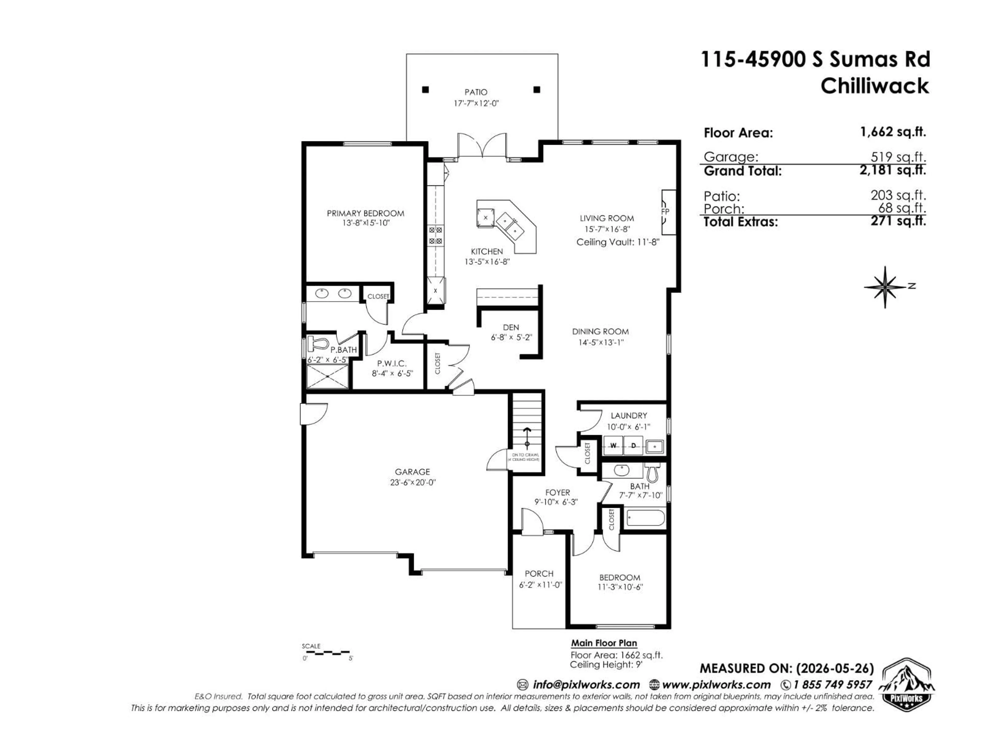 Floor plan for 115 - 45900 SOUTH SUMAS ROAD, Chilliwack British Columbia V2R0S9
