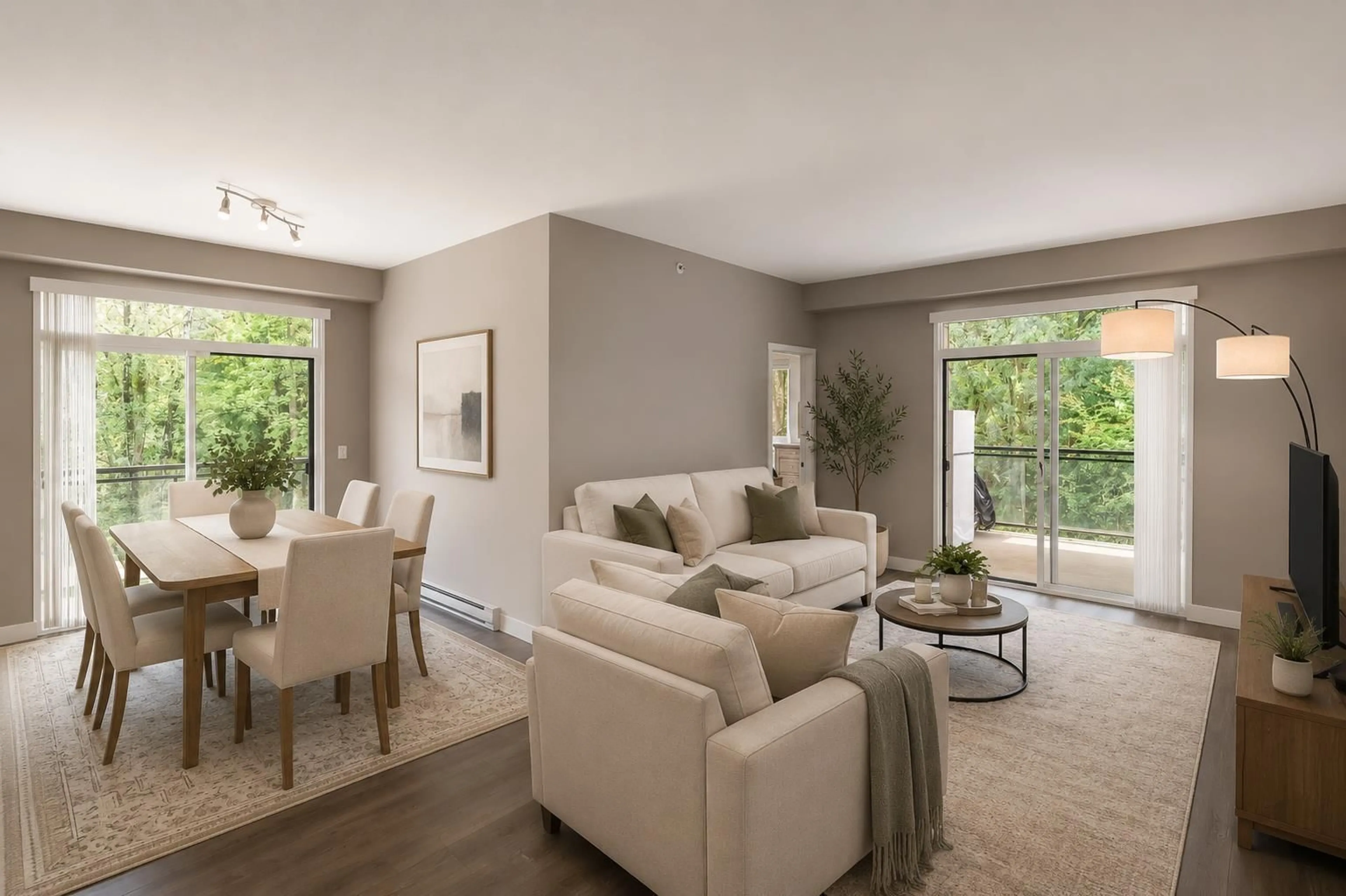 Living room with furniture, unknown for 411 - 14358 60 AVENUE, Surrey British Columbia V3X0G3