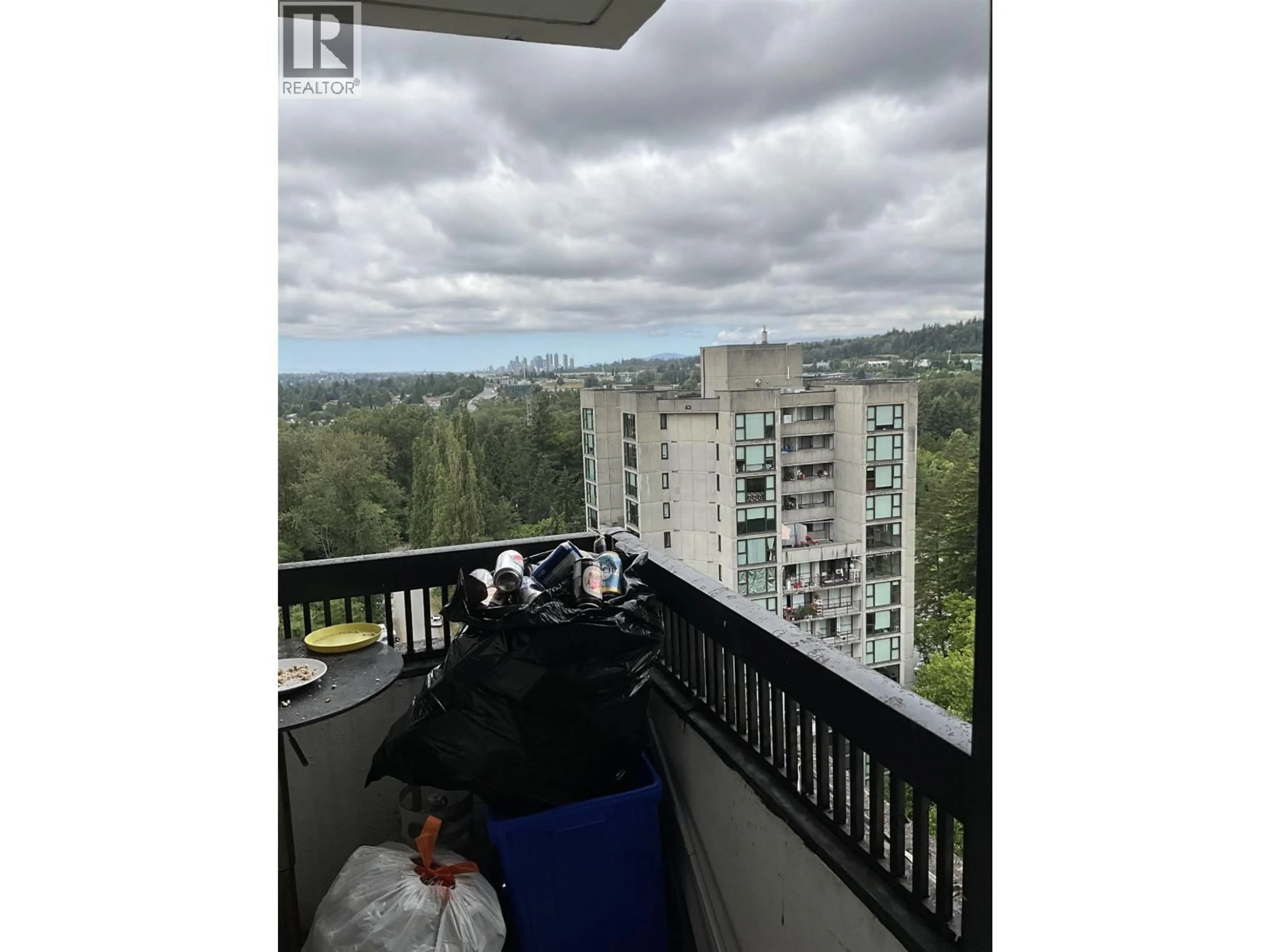 Balcony in the apartment, city buildings view from balcony for 1705 - 9280 SALISH COURT, Burnaby British Columbia V3J7J8