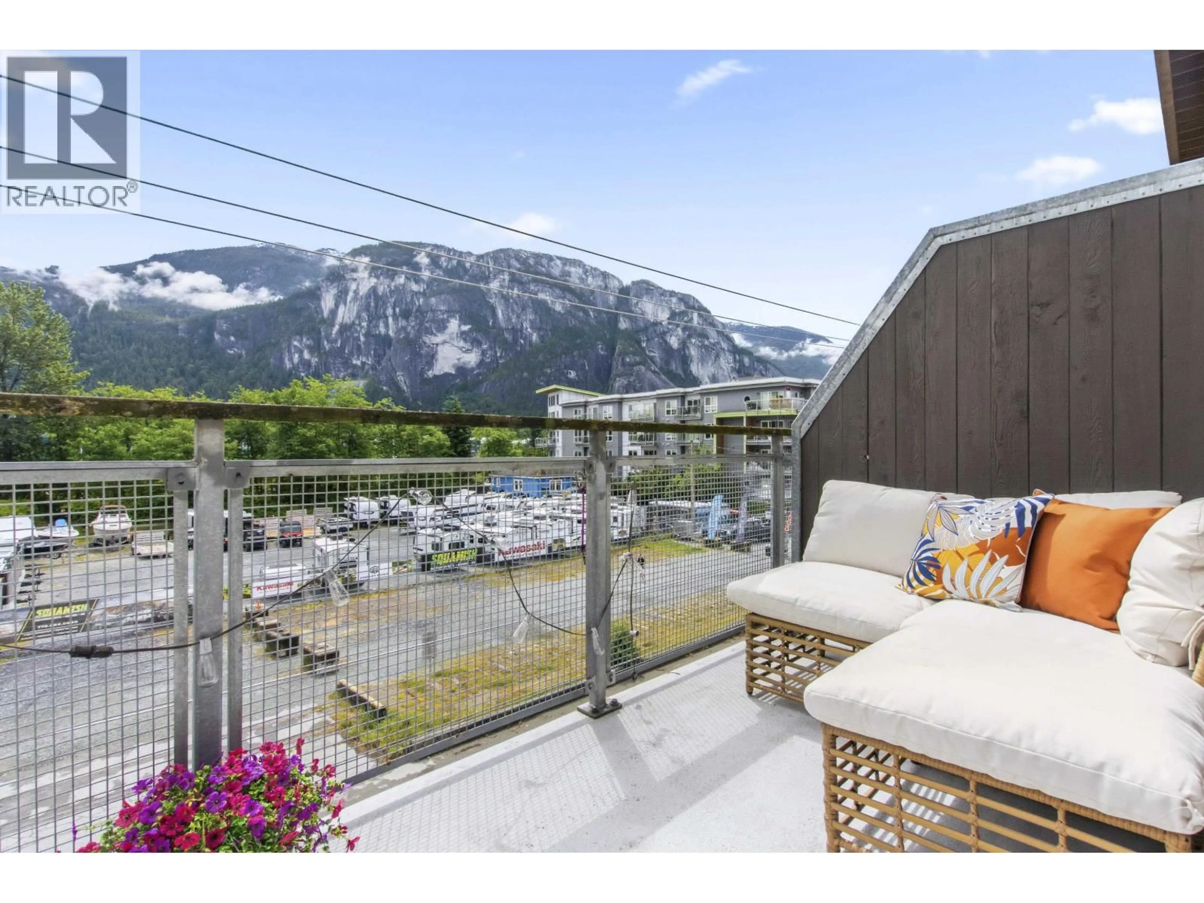 Balcony in the apartment, mountain view for 306 - 38142 CLEVELAND AVENUE, Squamish British Columbia V8B0A4
