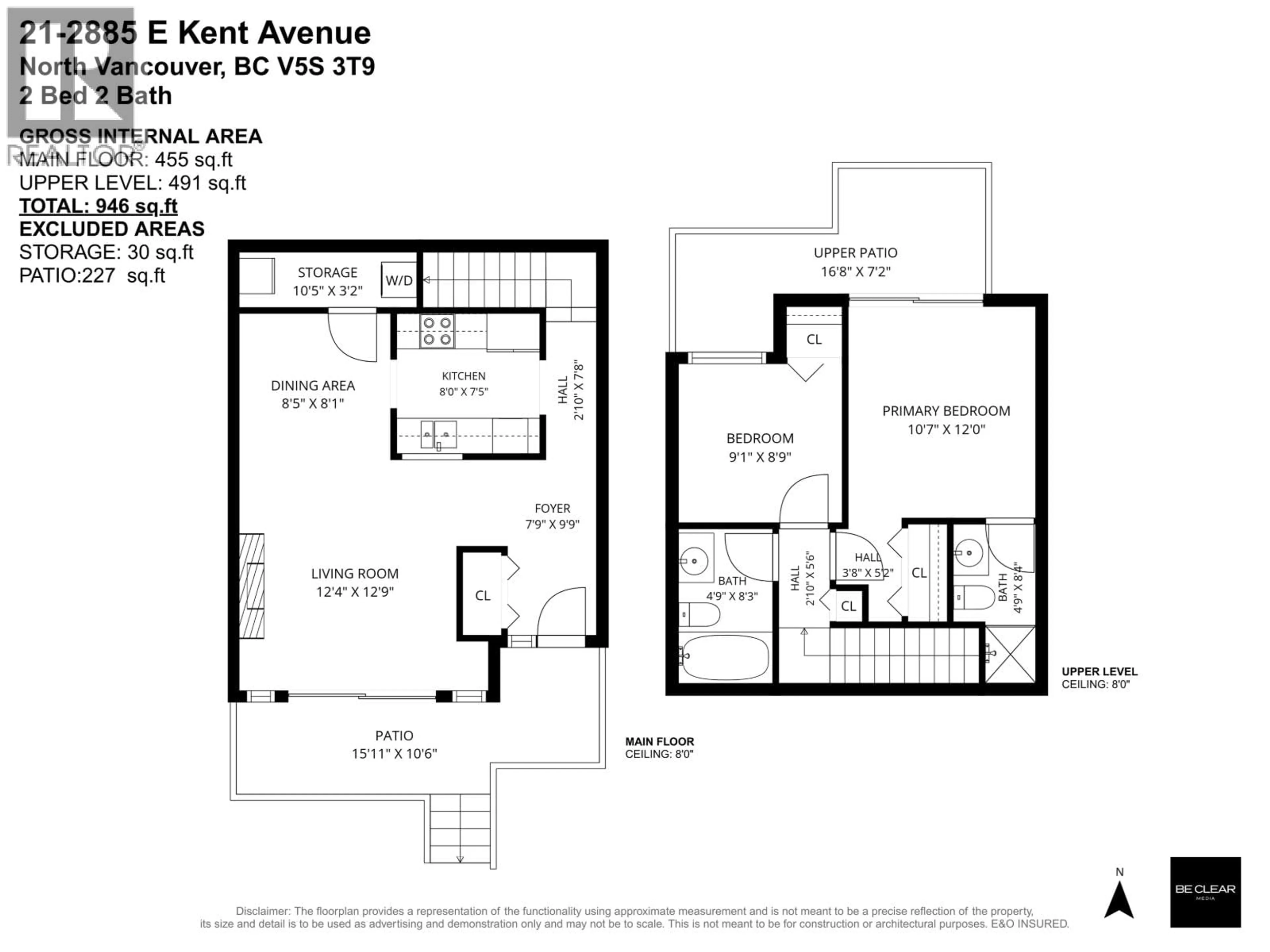 Floor plan for 21 - 2885 KENT AVENUE NORTH AVENUE, Vancouver British Columbia V5S3T9