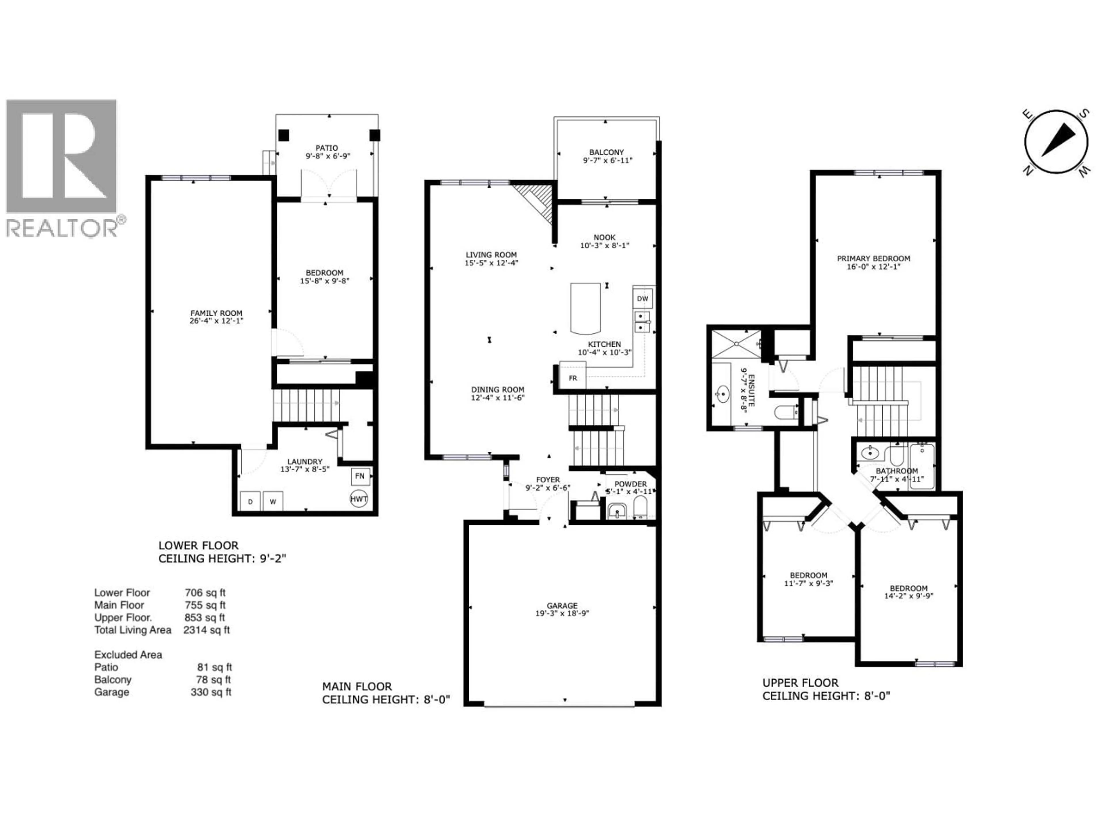 Floor plan for 35 - 2351 PARKWAY BOULEVARD, Coquitlam British Columbia V3E3P2