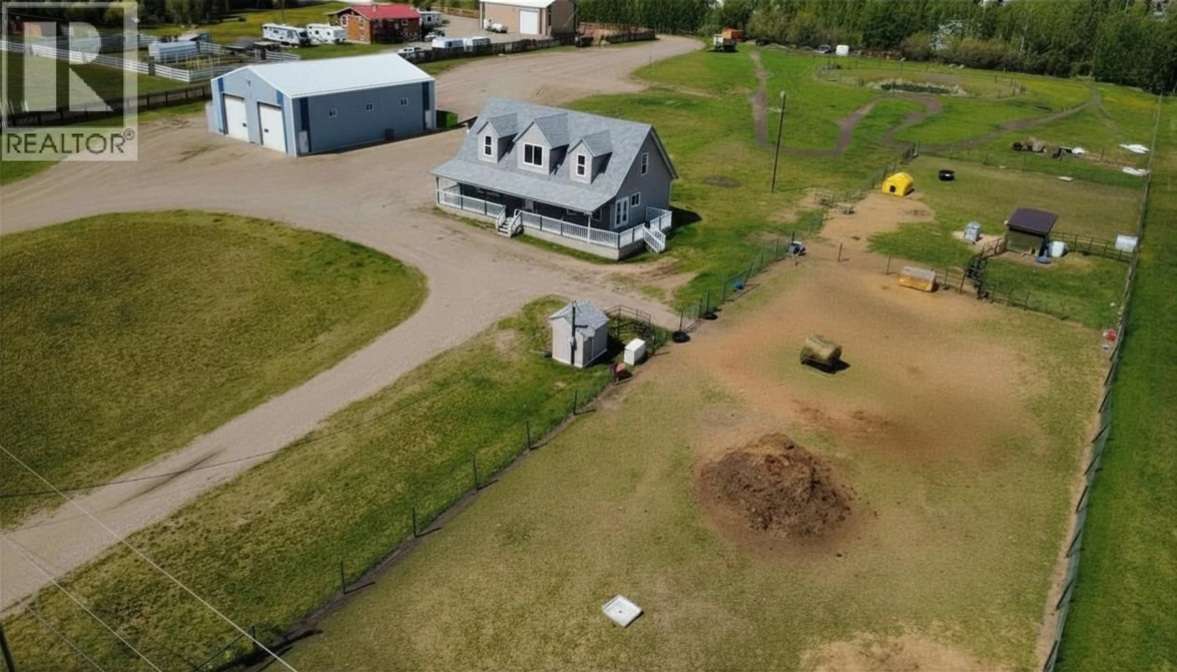 A pic from outside/outdoor area/front of a property/back of a property/a pic from drone, building for 8283 269 ROAD, Fort St. John British Columbia V1J8A4