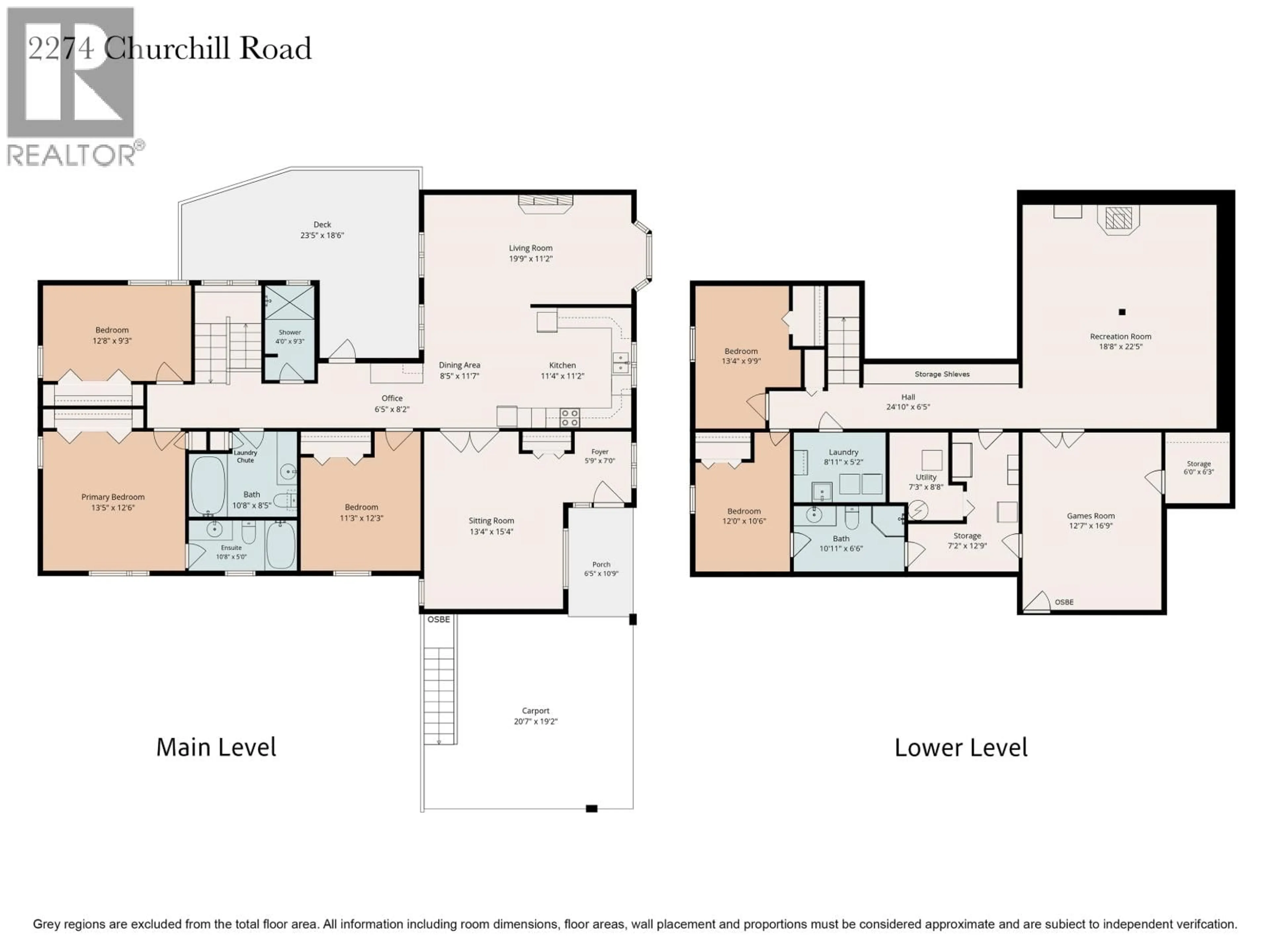 Floor plan for 2274 CHURCHILL ROAD, Prince George British Columbia V2K1C6