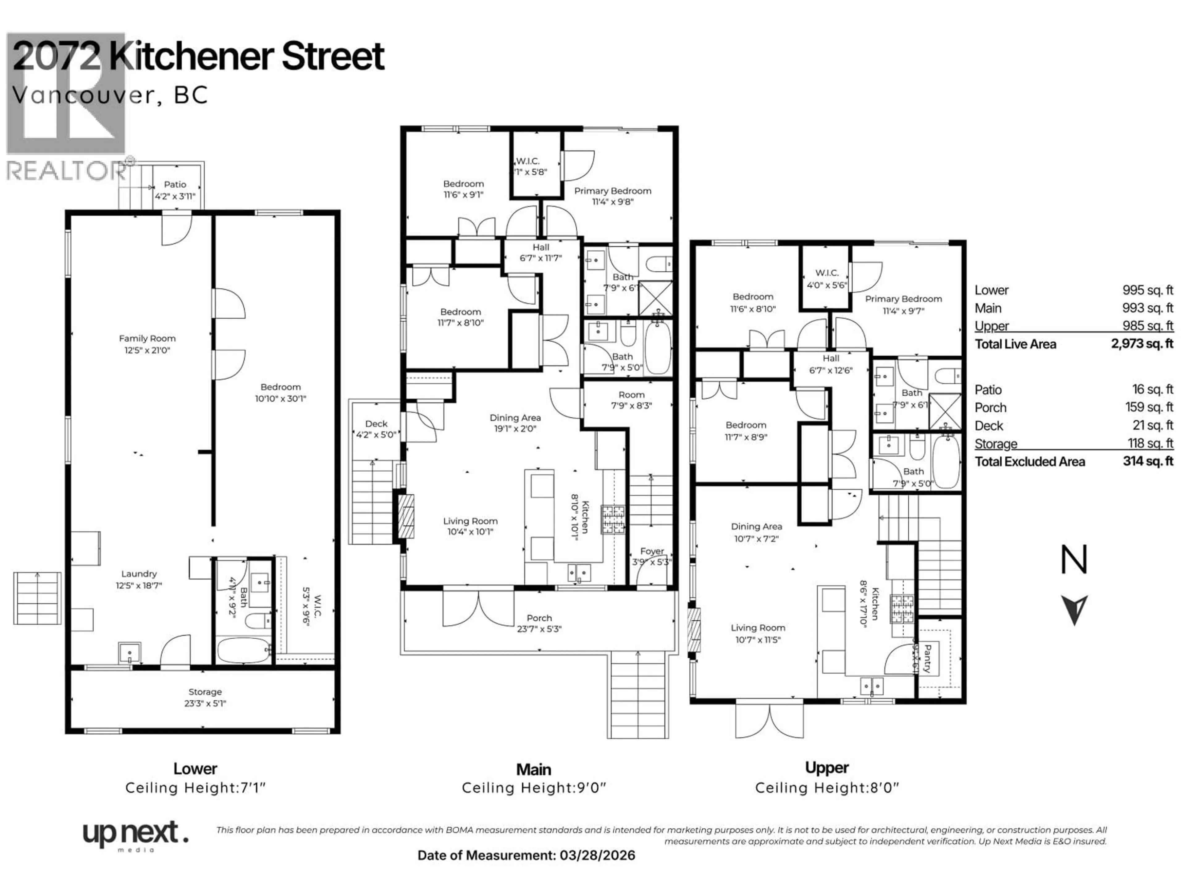 Floor plan for 2072 KITCHENER STREET, Vancouver British Columbia V5L2W8