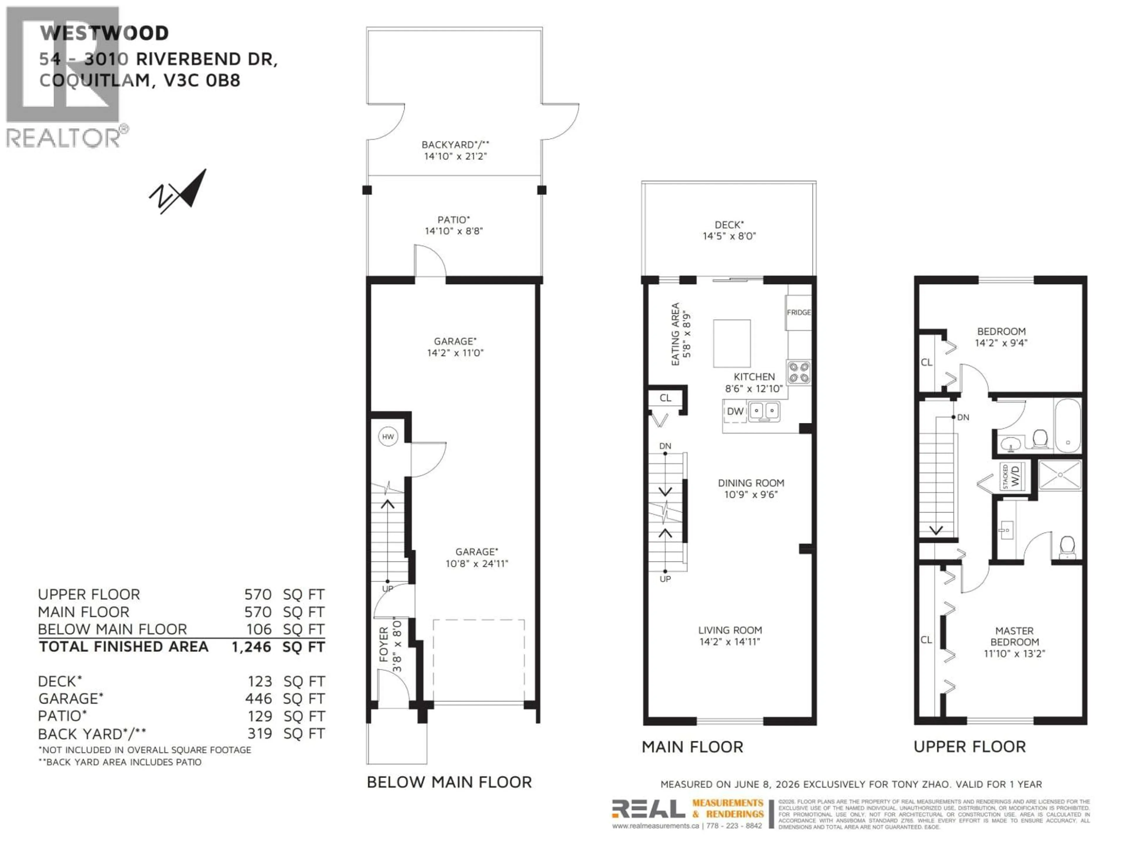 Floor plan for 54 - 3010 RIVERBEND DRIVE, Coquitlam British Columbia V3C0B8
