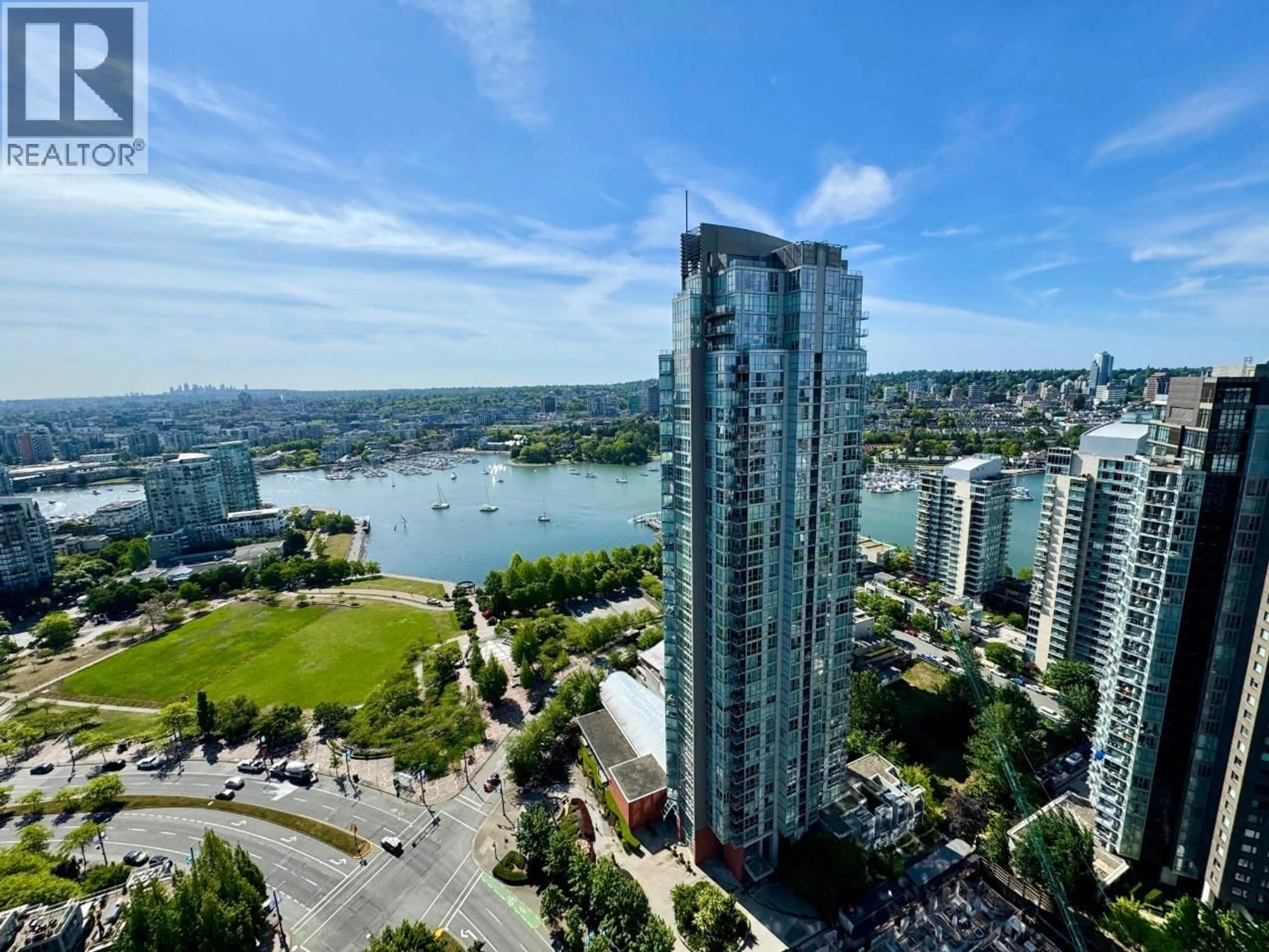 A pic from outside/outdoor area/front of a property/back of a property/a pic from drone, water/lake/river/ocean view for 3302 - 499 PACIFIC STREET, Vancouver British Columbia V6B0N4