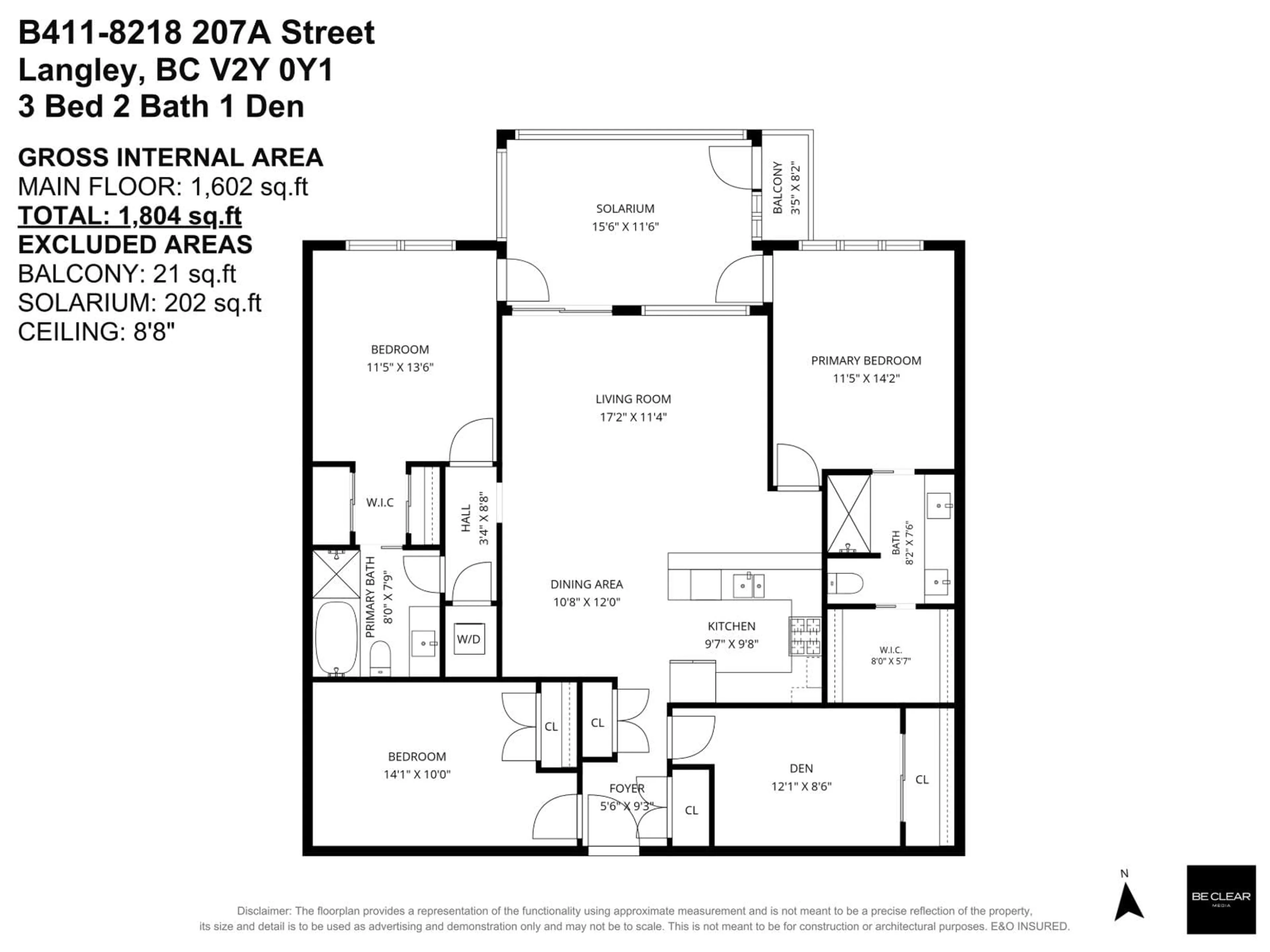 Floor plan for B411 - 8218 207A STREET, Langley British Columbia V2Y0Y1
