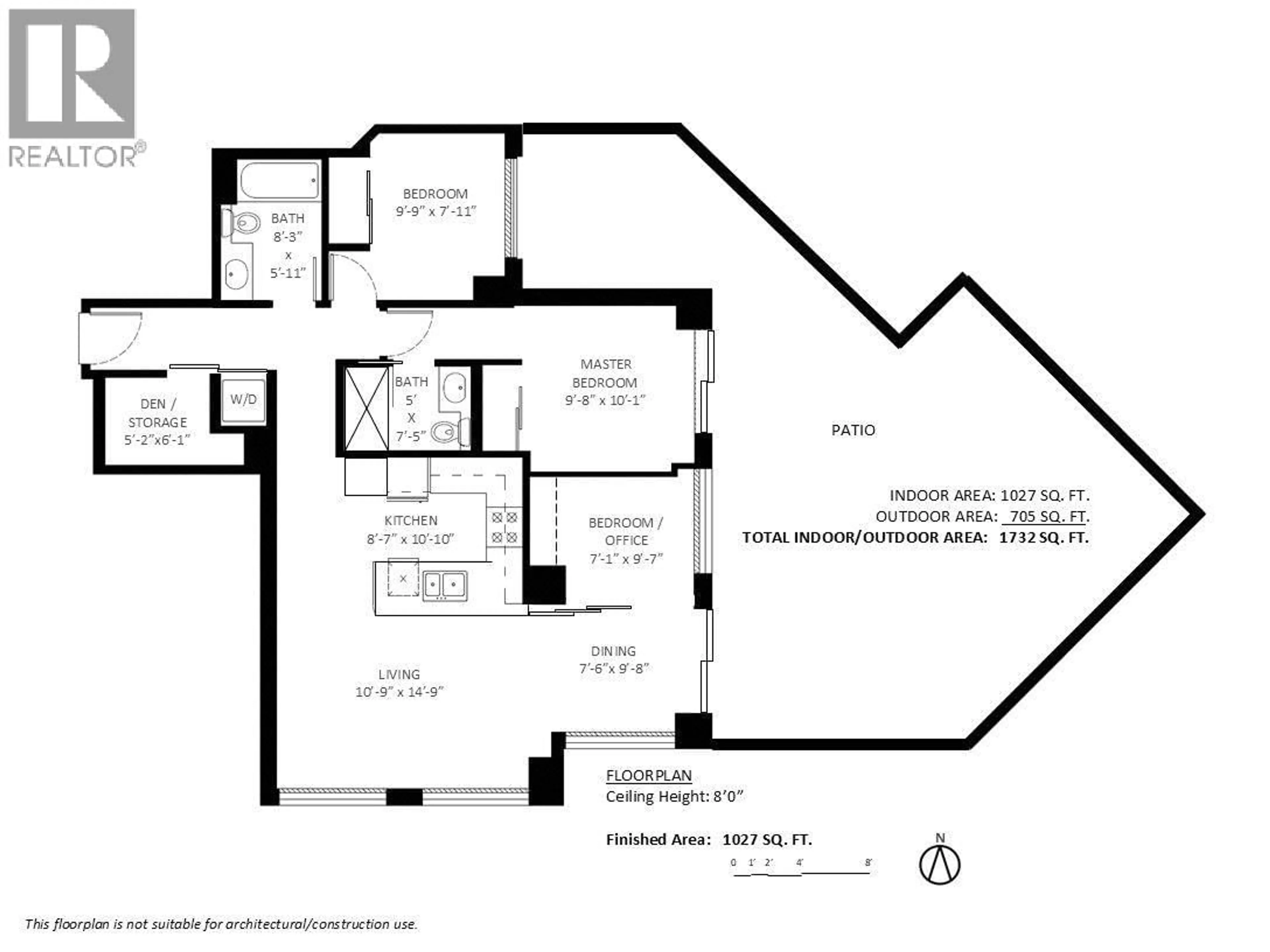Floor plan for 307 - 1009 EXPO BOULEVARD, Vancouver British Columbia V6Z2V9