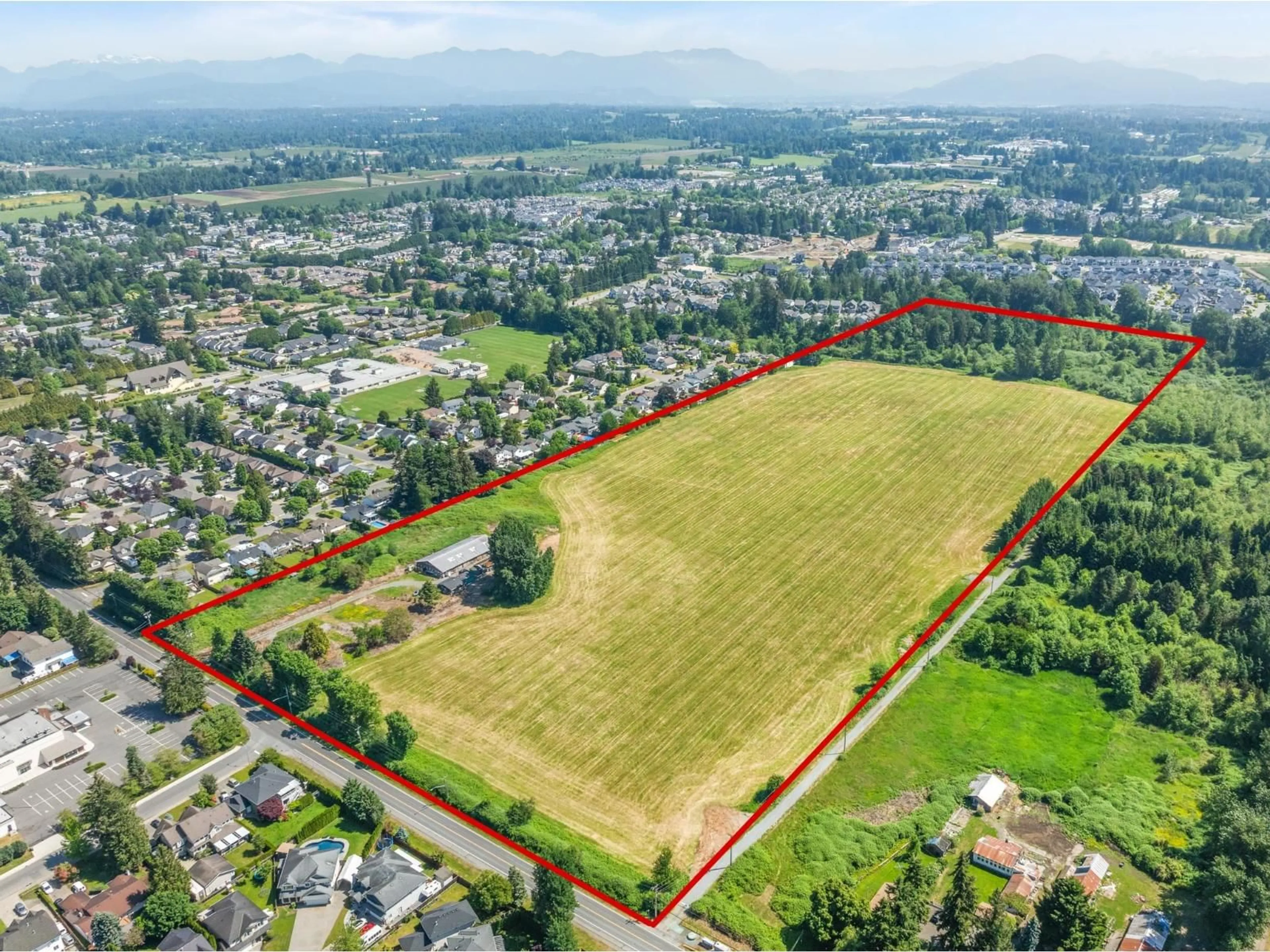 A pic from outside/outdoor area/front of a property/back of a property/a pic from drone, mountain view for 2620 272 STREET, Langley British Columbia V4W2Z2