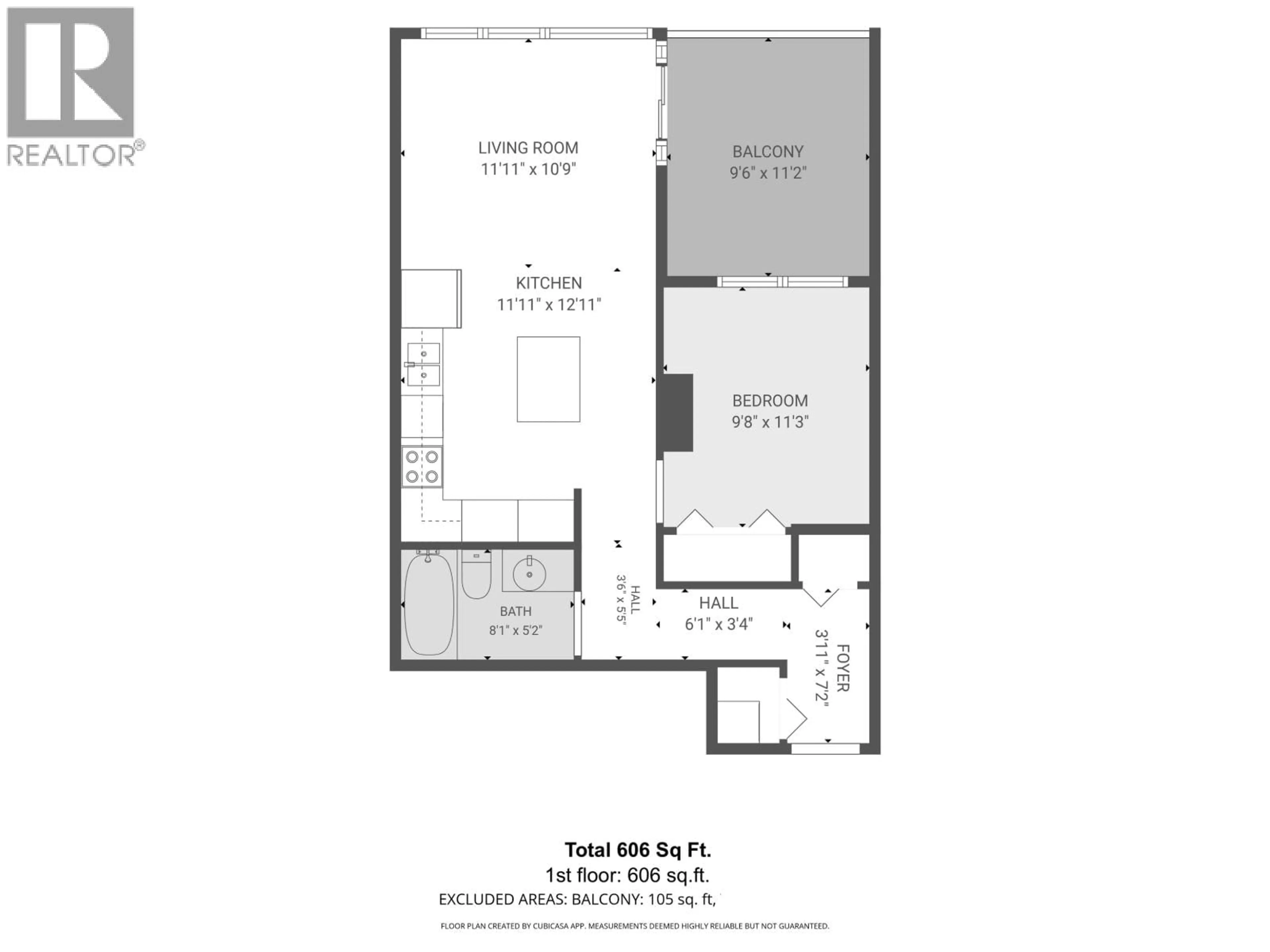 Floor plan for 210 - 9232 UNIVERSITY CRESCENT, Burnaby British Columbia V5A0A3