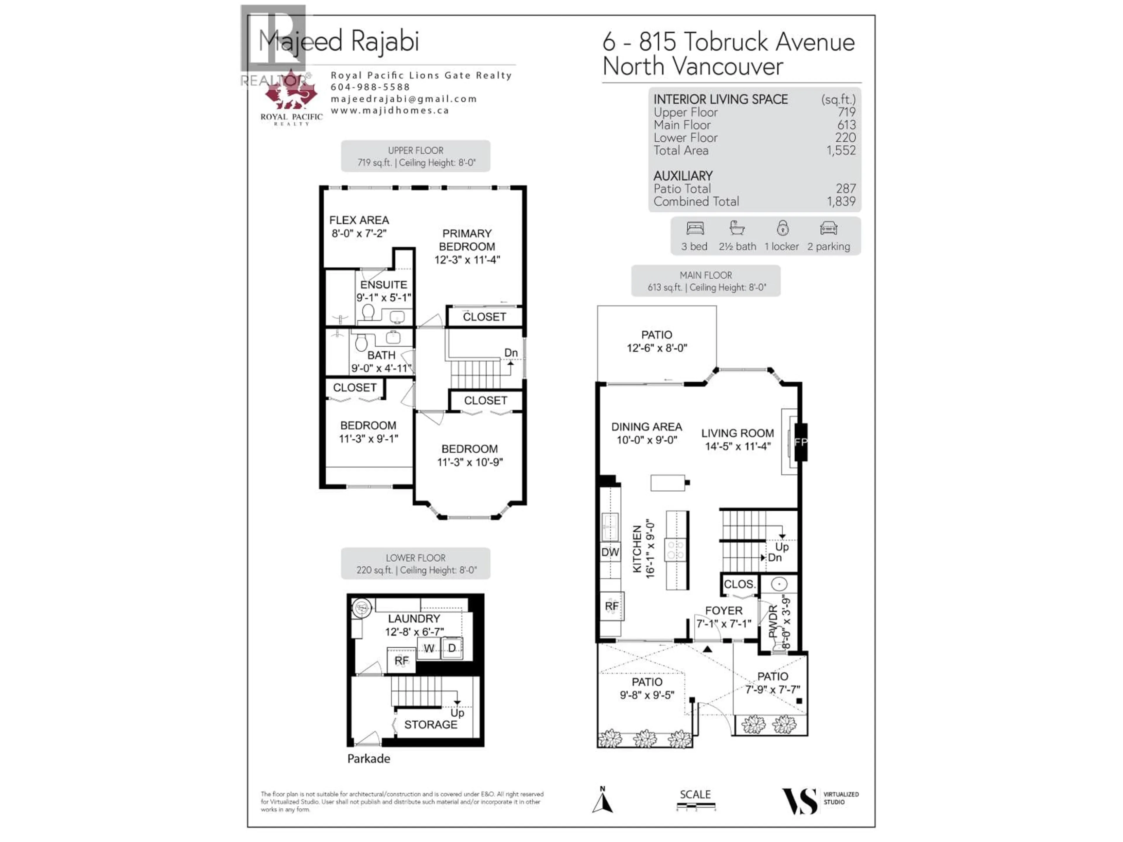 Floor plan for 6 - 815 TOBRUCK AVENUE, North Vancouver British Columbia V7P1V9
