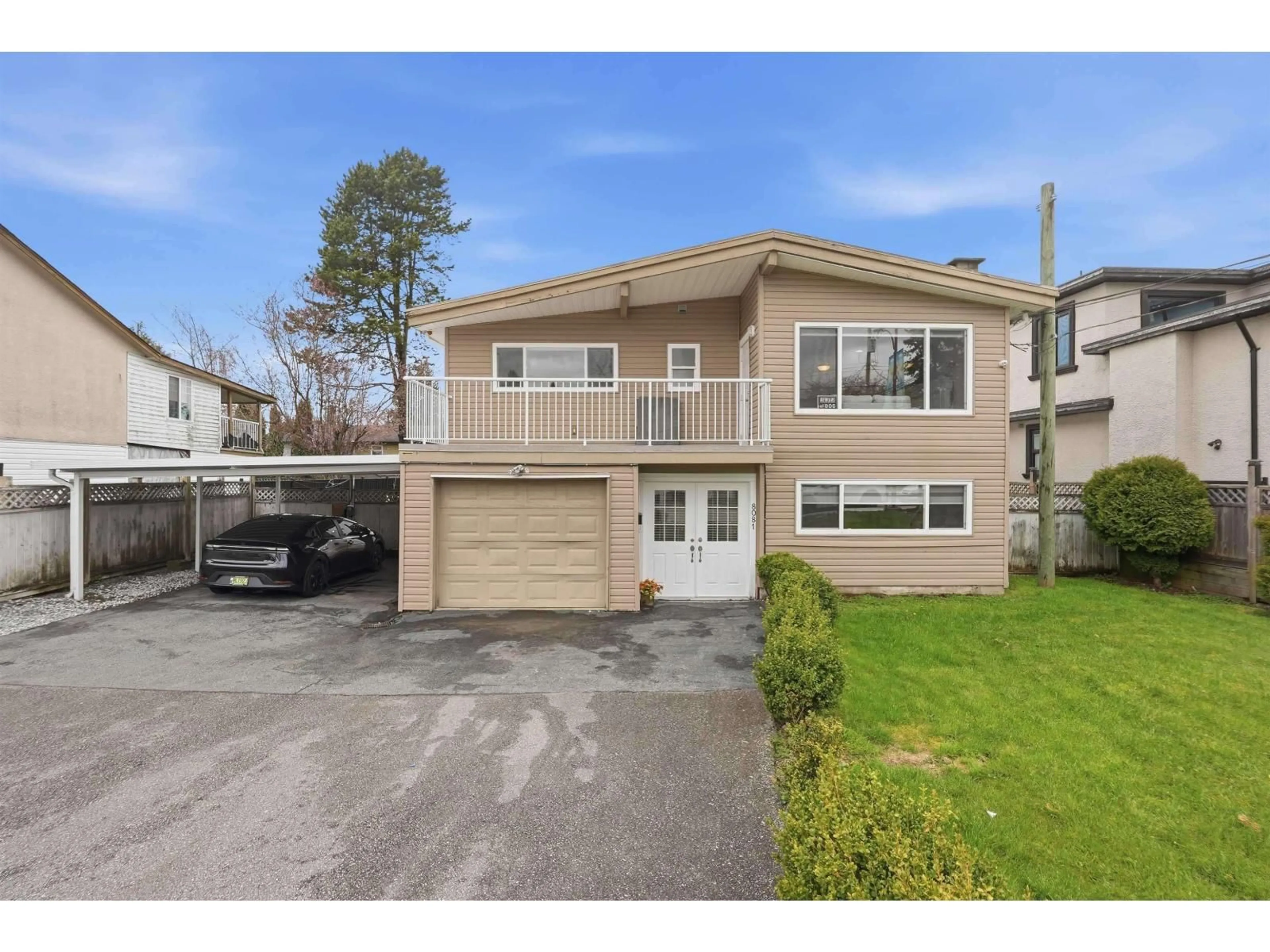 Home with vinyl exterior material, street for 8081 112 STREET, Delta British Columbia V4C4W4