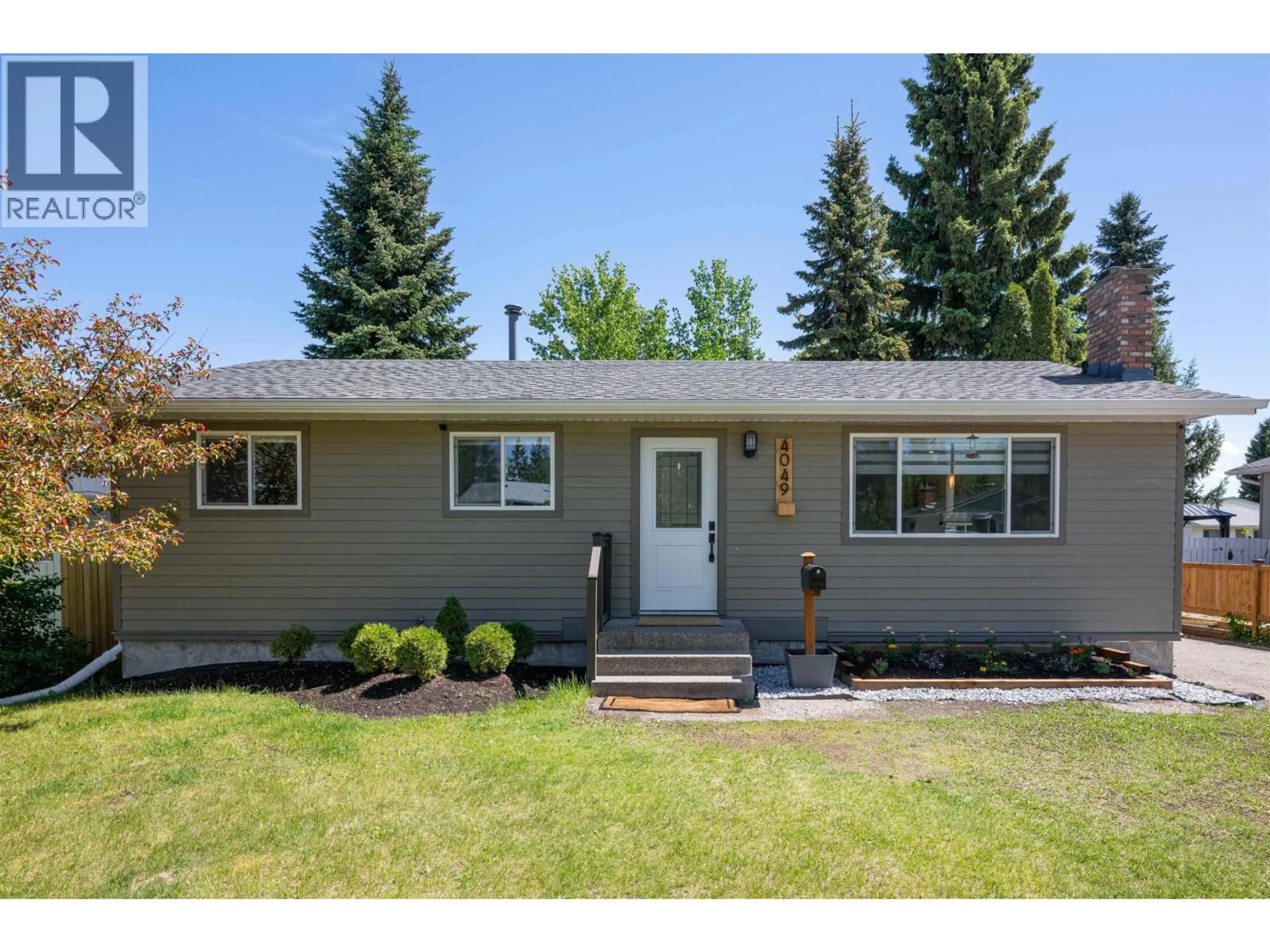 Home with vinyl exterior material, street for 4049 CAMPBELL AVENUE, Prince George British Columbia V2N2Y3