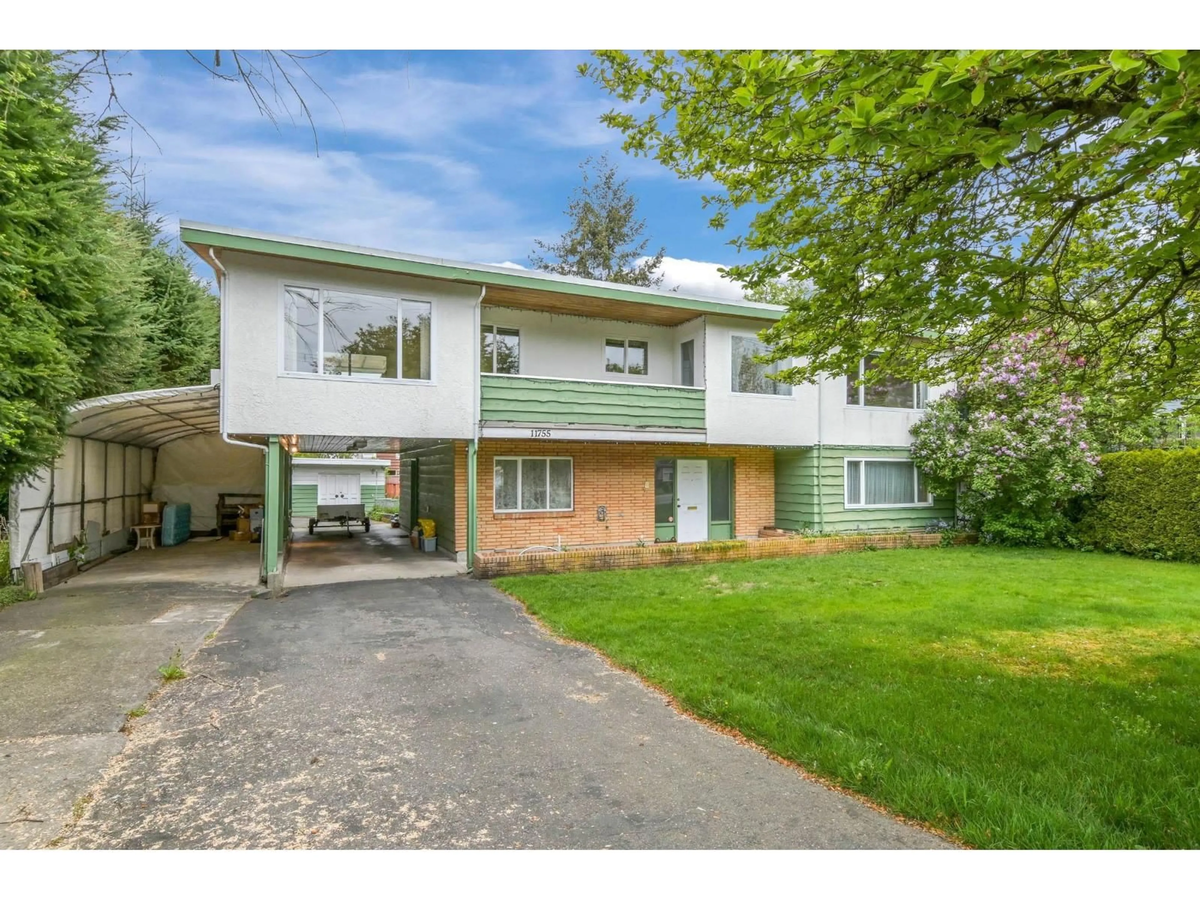 A pic from outside/outdoor area/front of a property/back of a property/a pic from drone, street for 11755 84 AVENUE, Delta British Columbia V4C2M4
