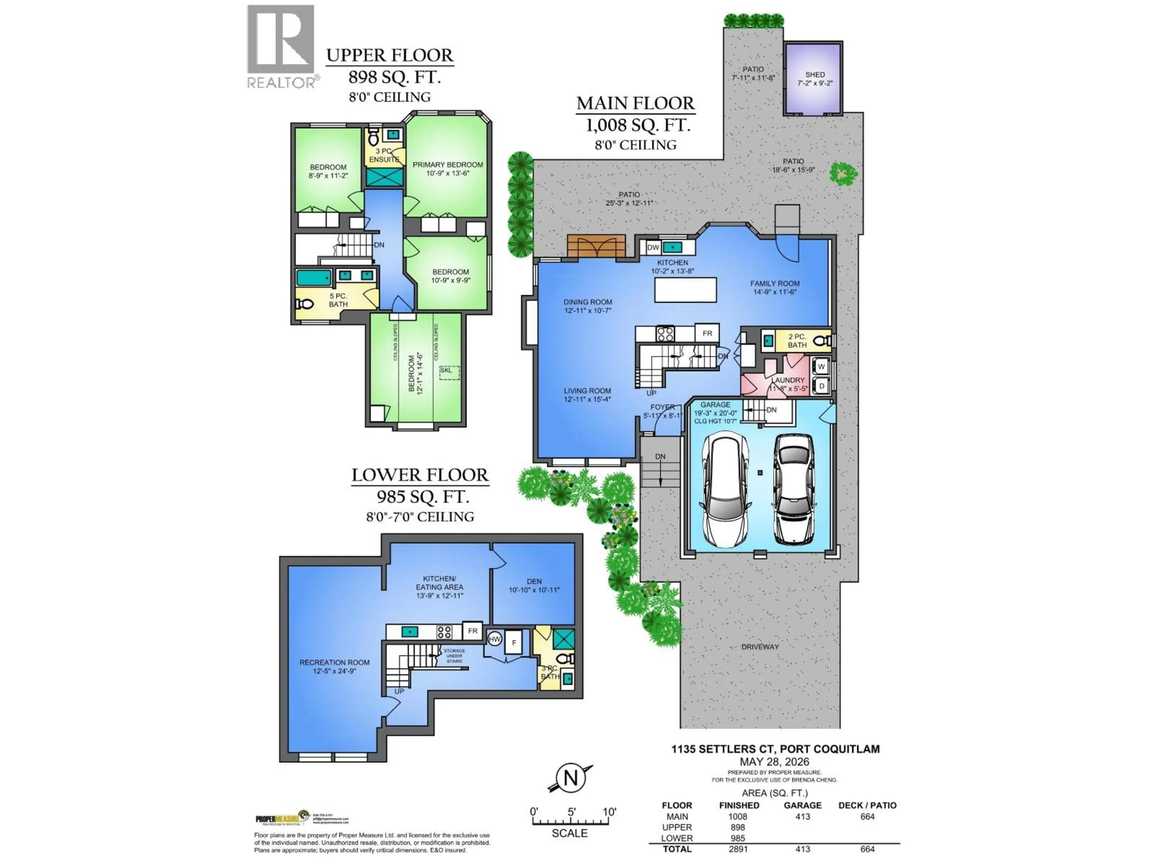 Floor plan for 1135 SETTLERS COURT, Port Coquitlam British Columbia V3C5Y5