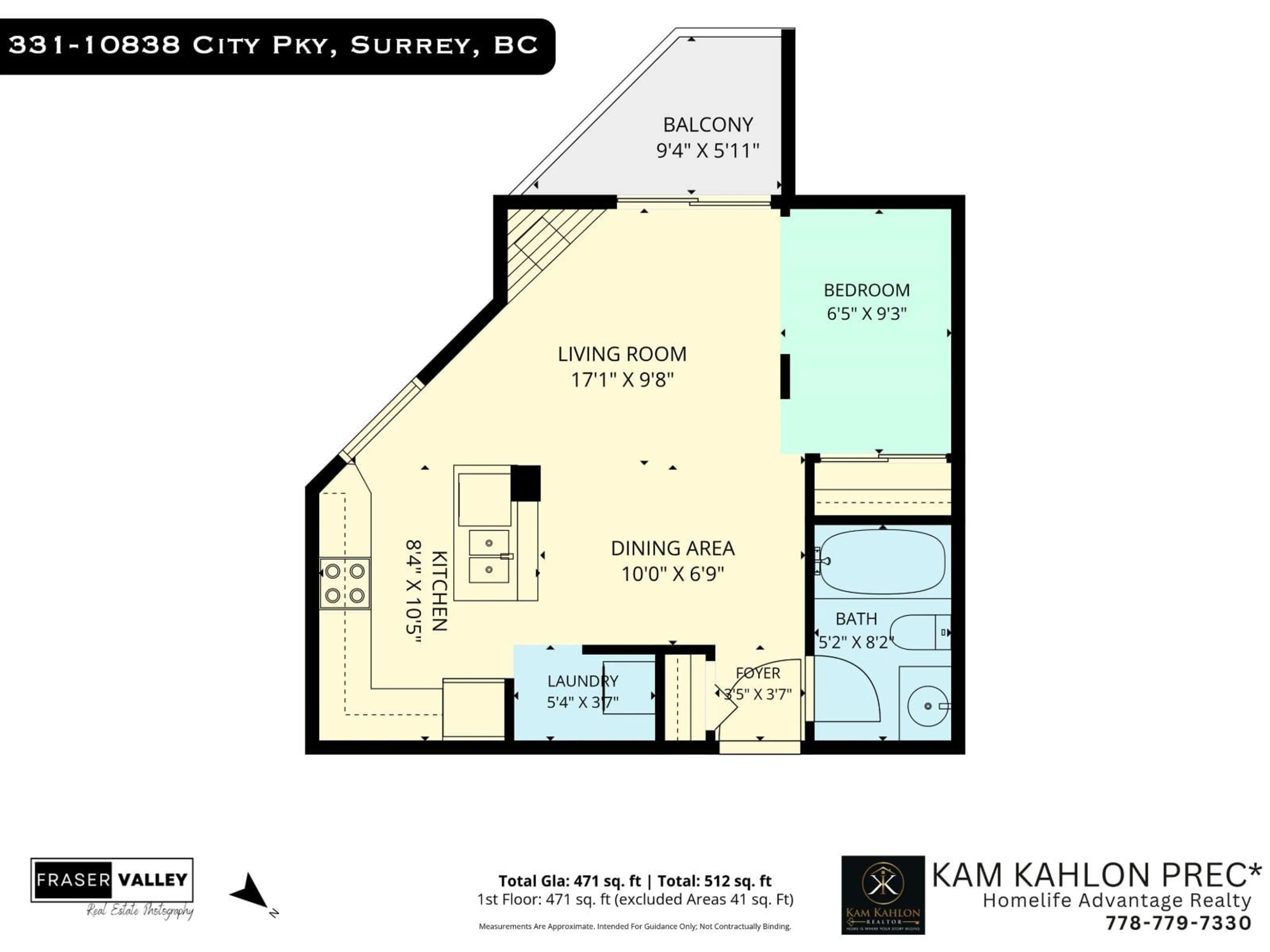 Floor plan for 331 - 10838 CITY PARKWAY, Surrey British Columbia V3T5X9