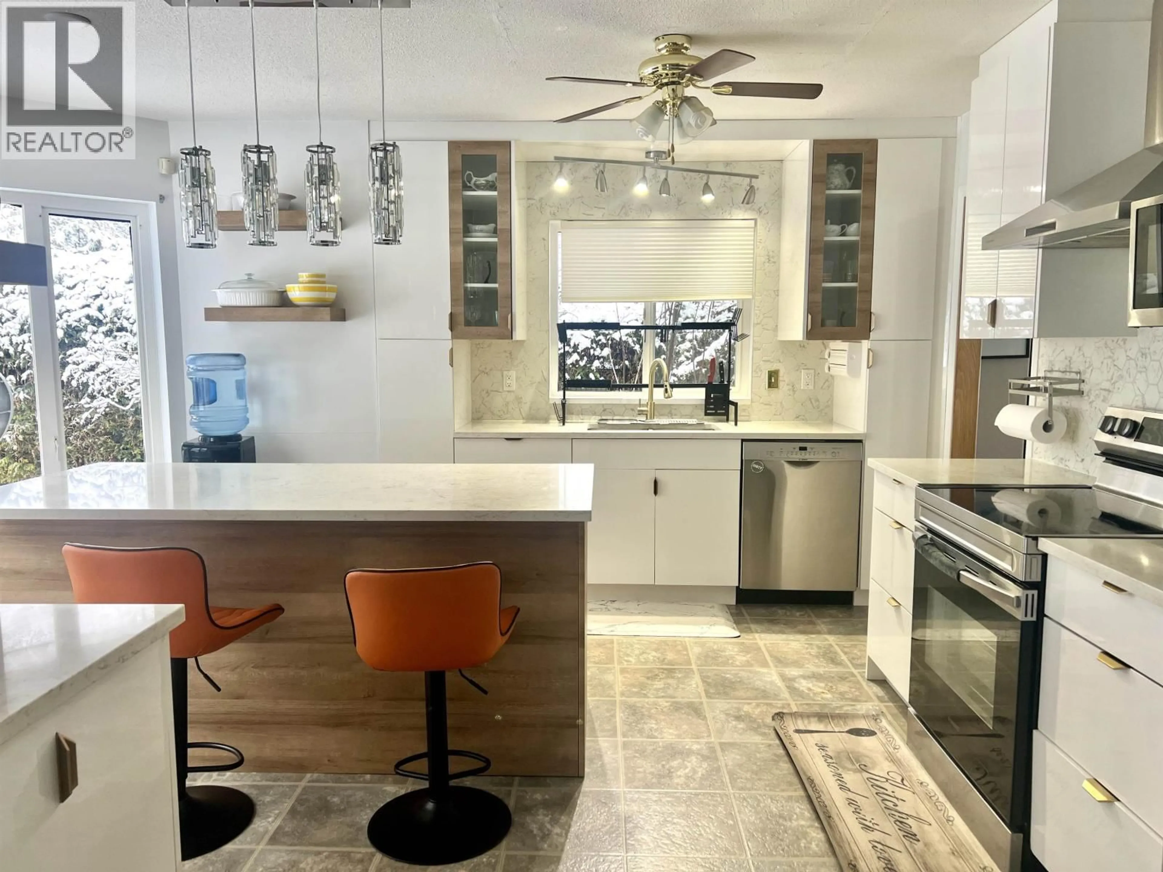 Contemporary kitchen, ceramic/tile floor for 44 STICKNEY STREET, Kitimat British Columbia V8C2R3
