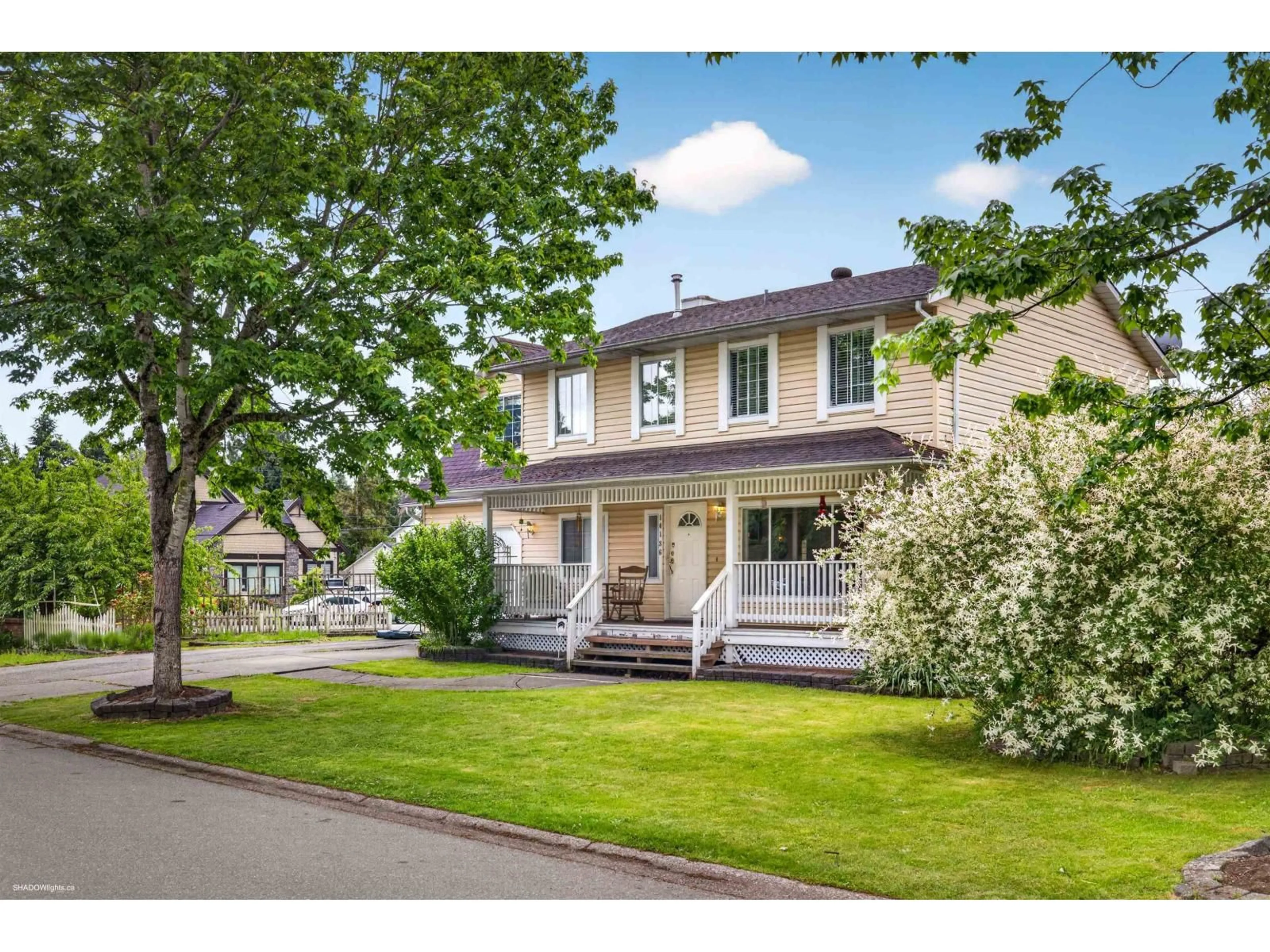 Home with vinyl exterior material, street for 14186 66A AVENUE, Surrey British Columbia V3W9N7