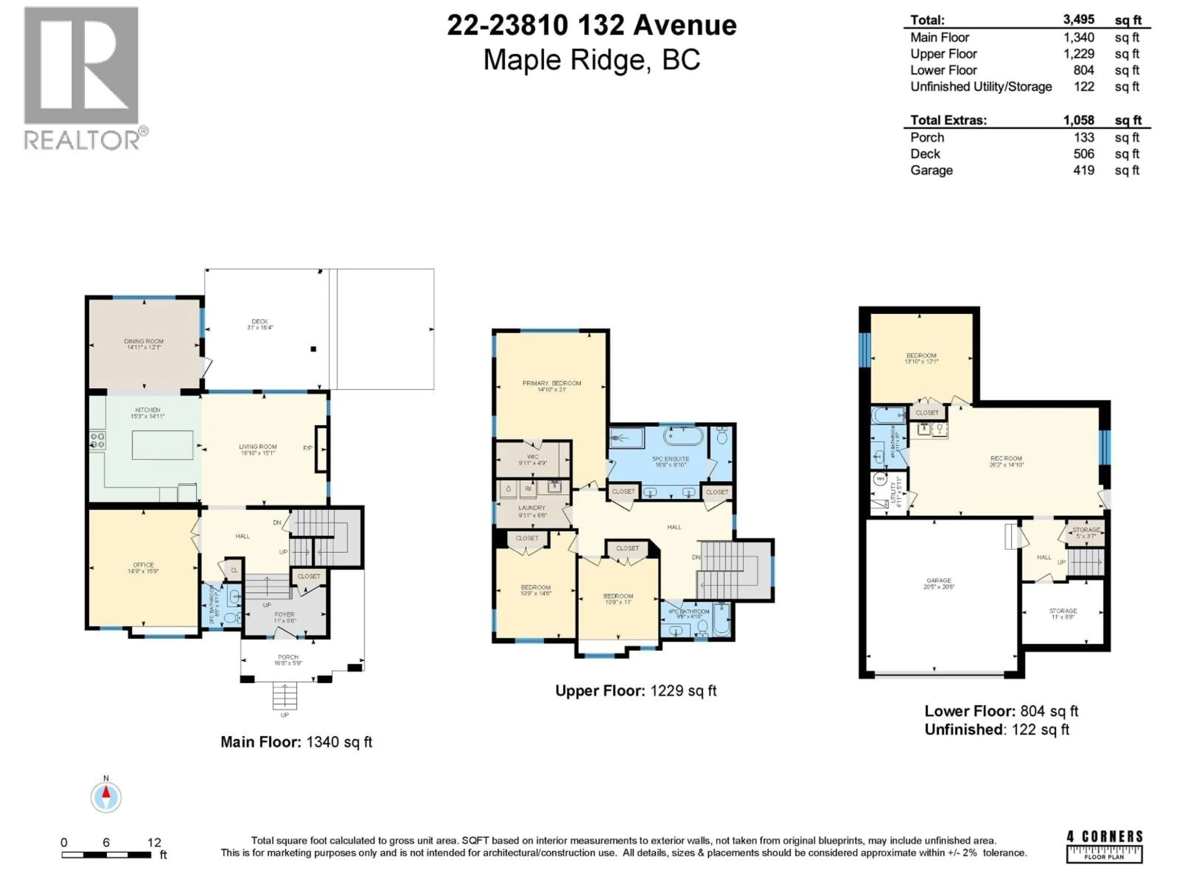 Floor plan for 22 - 23810 132 AVENUE, Maple Ridge British Columbia V4R0G3