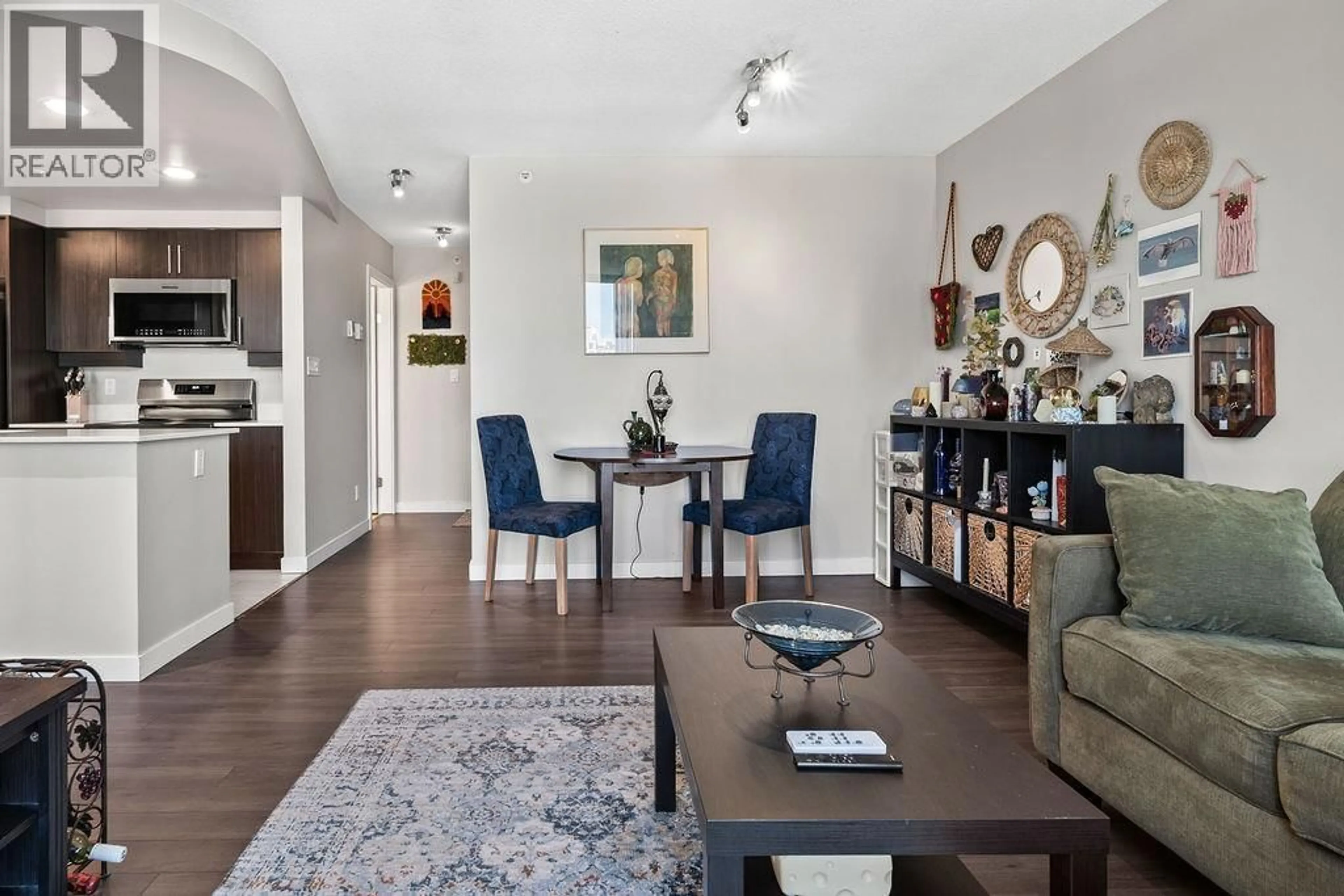 Living room with furniture, wood/laminate floor for 2801 - 1008 CAMBIE STREET, Vancouver British Columbia V6B6J7