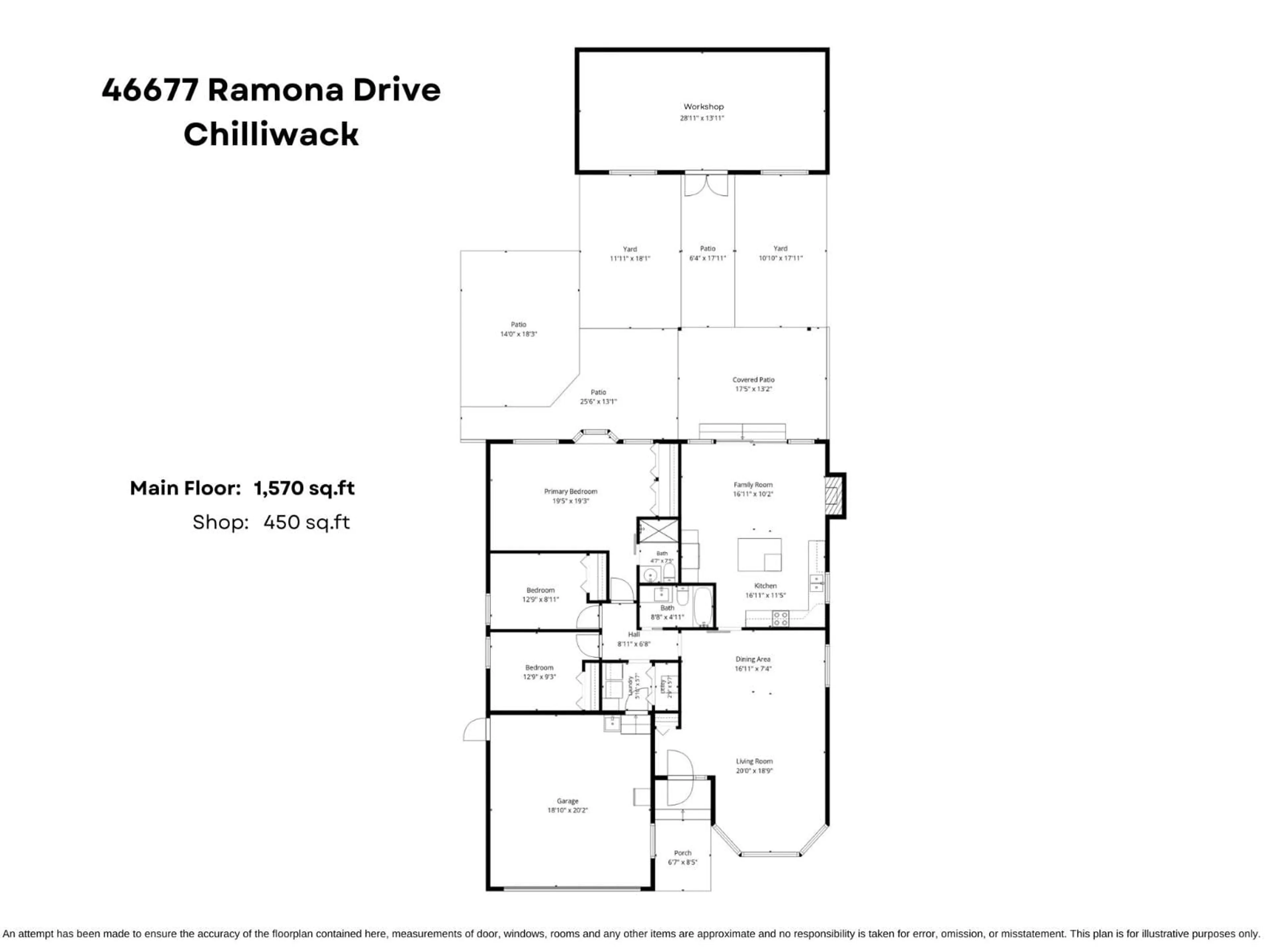 Floor plan for 46677 RAMONA DRIVE, Chilliwack British Columbia V2P7W6